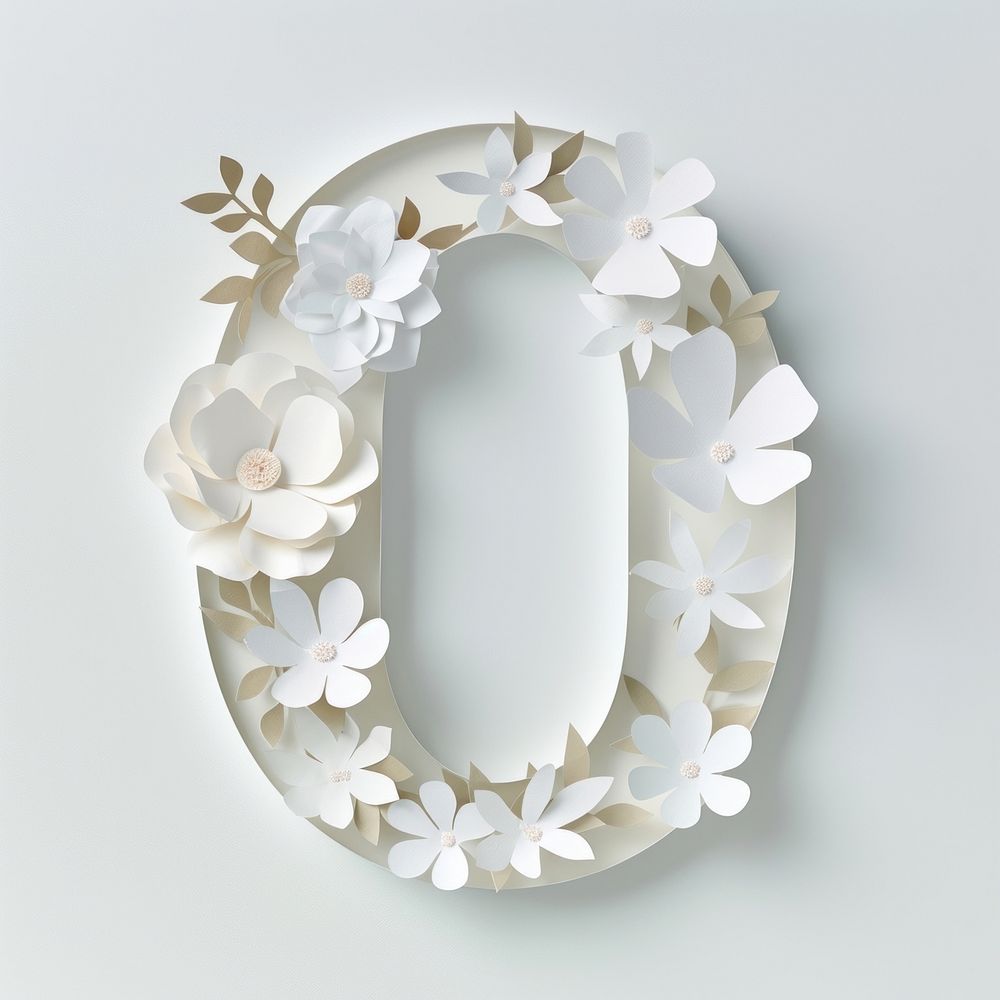 Letter Number 0 font flower plant white.