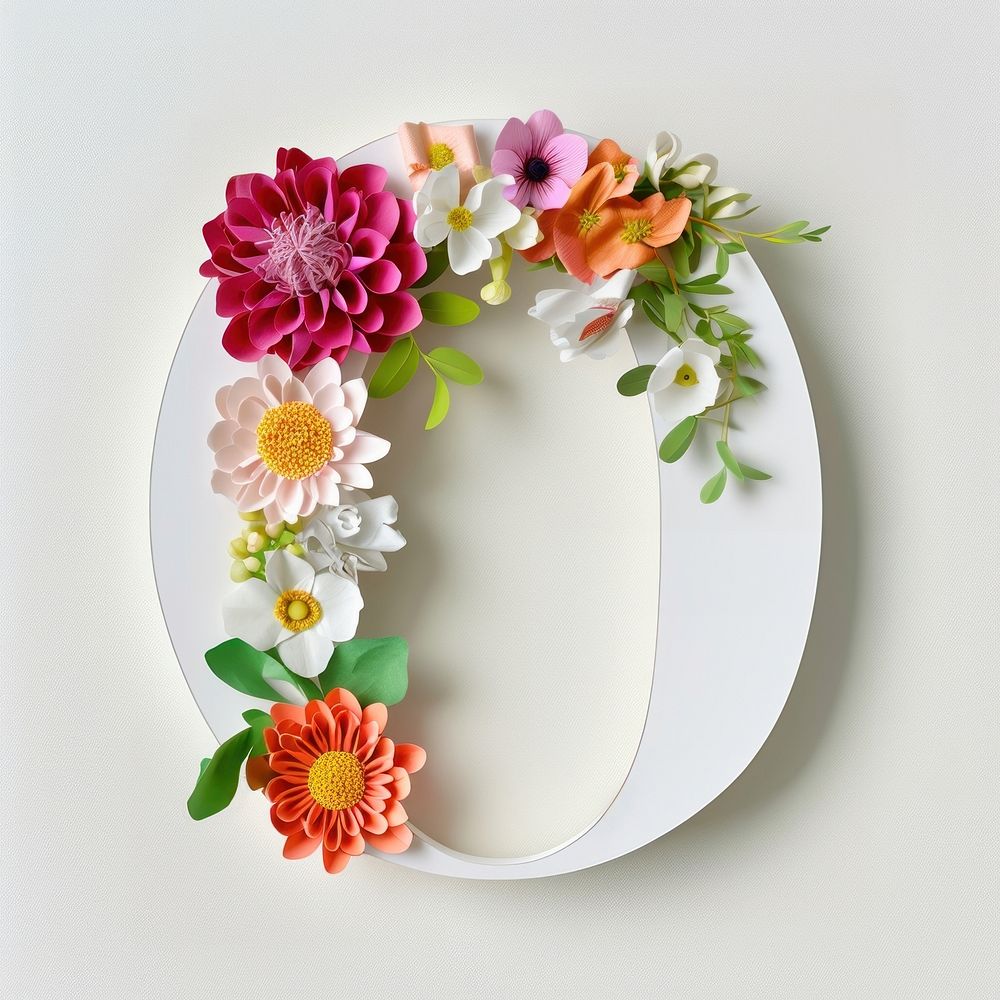 Letter Number 0 font flower plant petal.