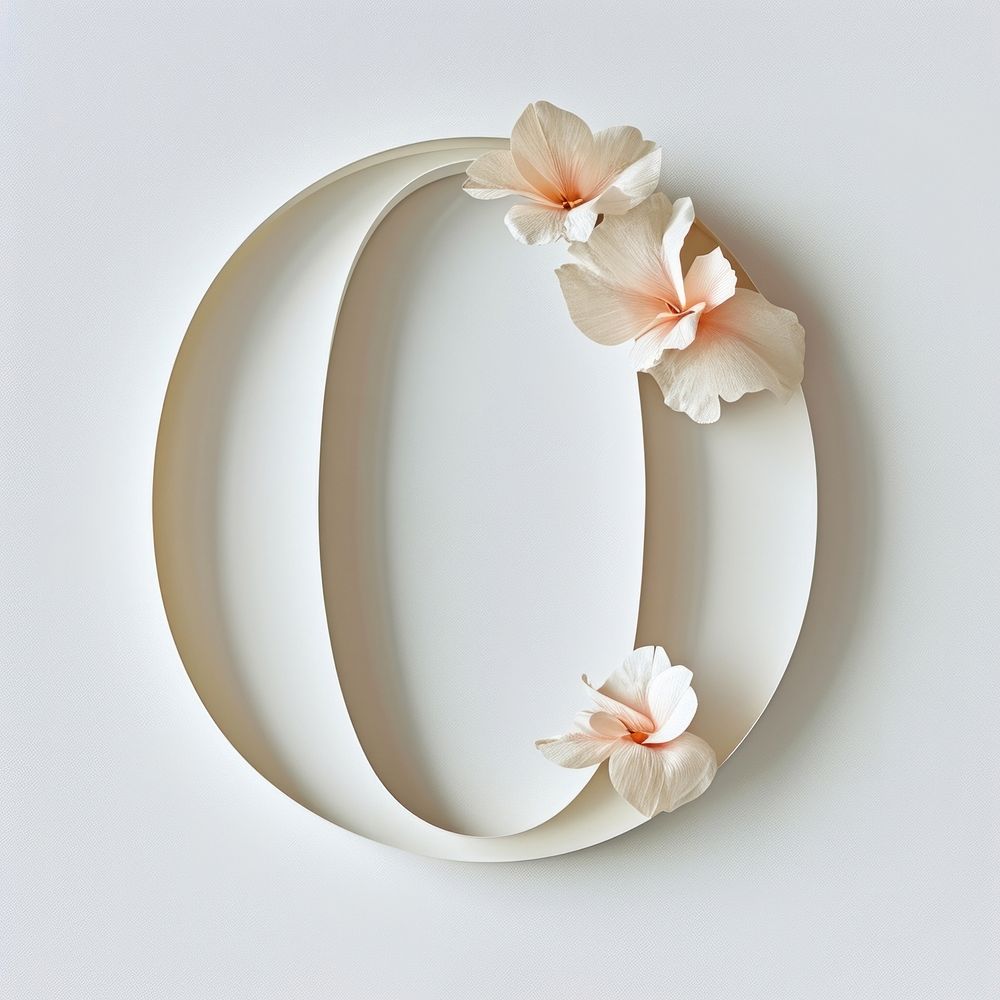 Letter Number 0 font flower jewelry plant.