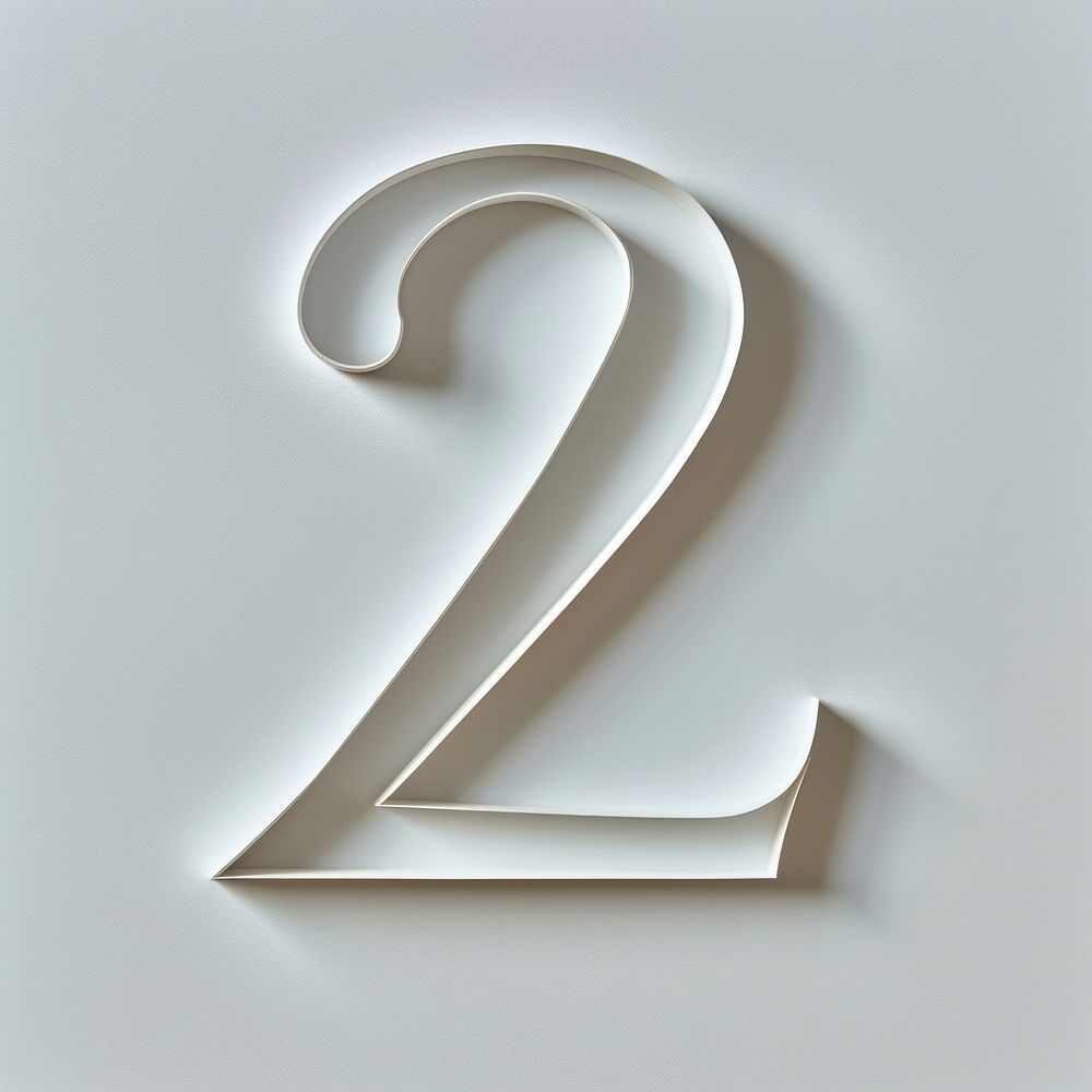 Letter Number 2 number white font.