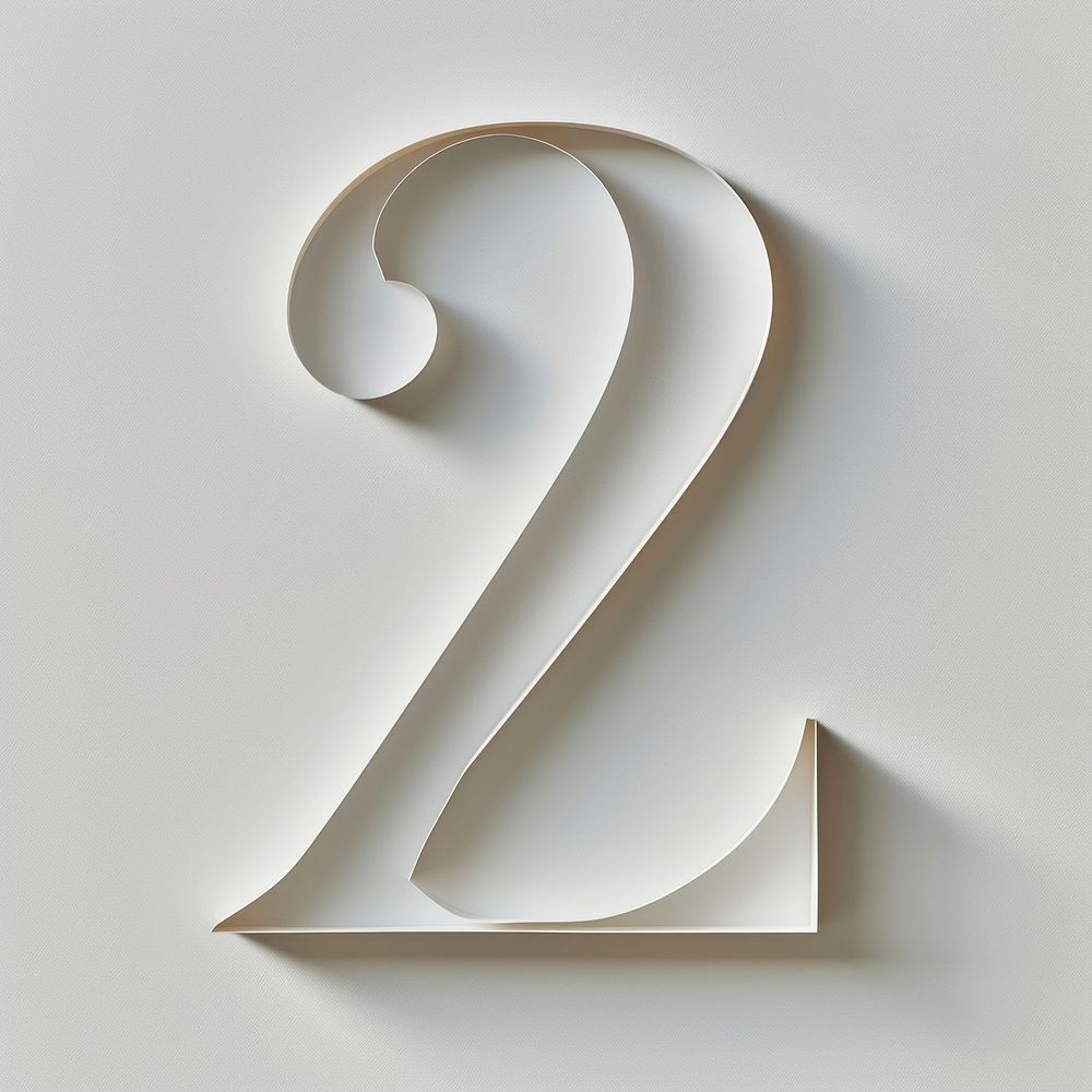 Letter Number 2 number white font.