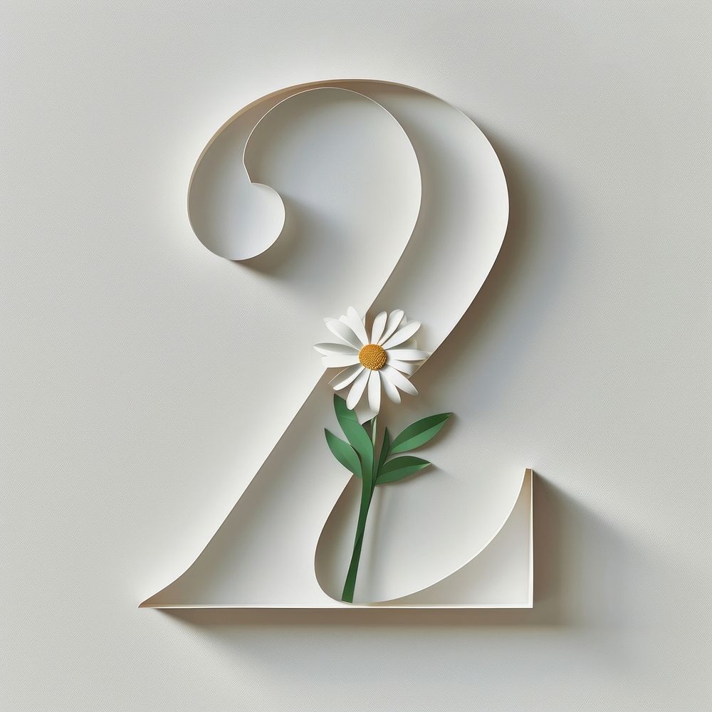 Letter Number 2 flower number | Free Photo - rawpixel