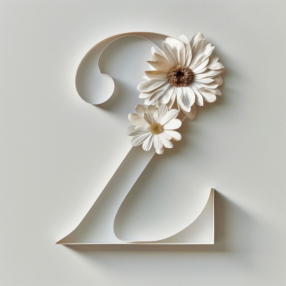 Letter Number 2 flower number plant.
