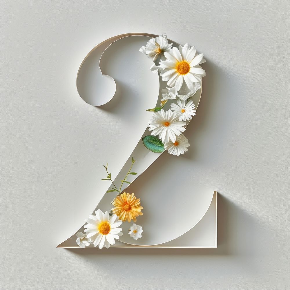 Letter Number 2 flower number | Free Photo - rawpixel