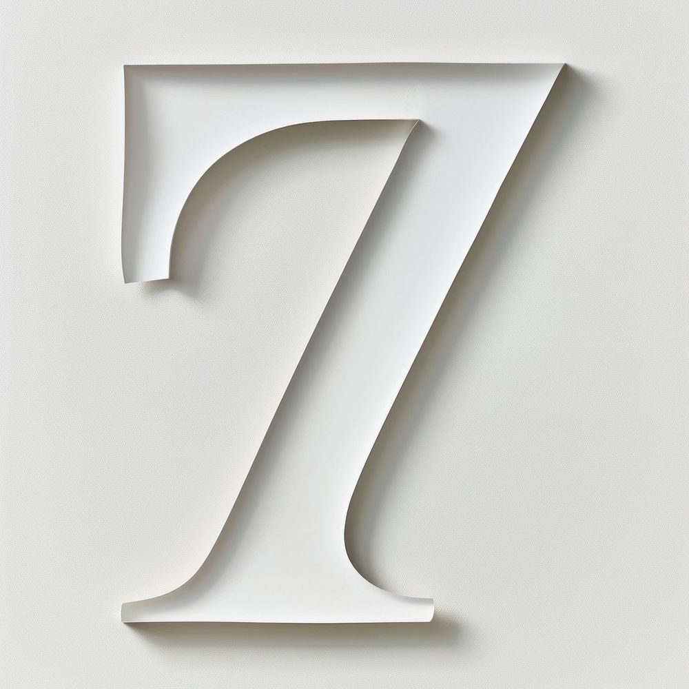 Letter number 7 font white text simplicity.