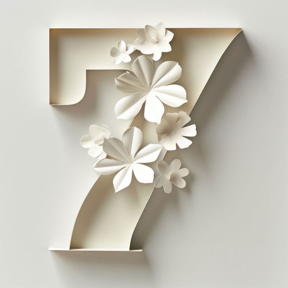 Letter number 7 font white creativity simplicity.