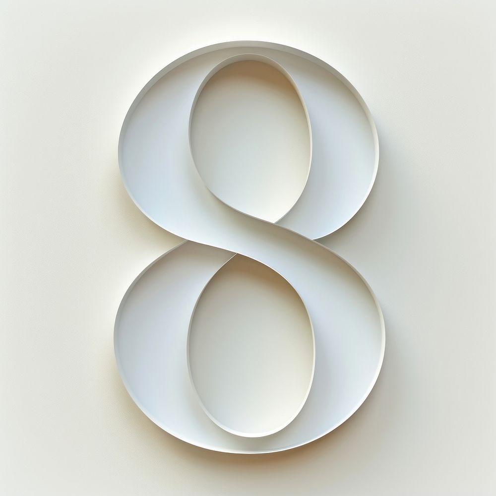 Letter Number 8 font number white simplicity.