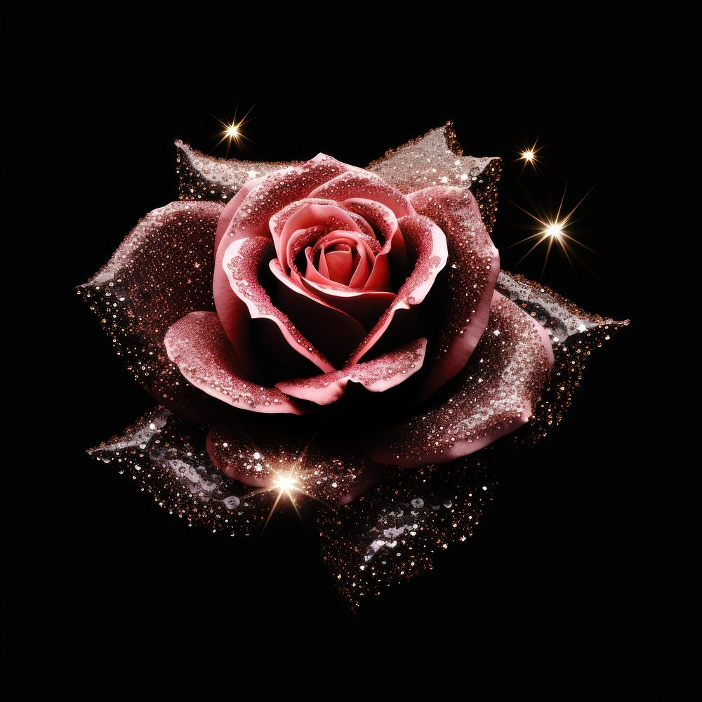 Rose sparkle light rose flower petal.