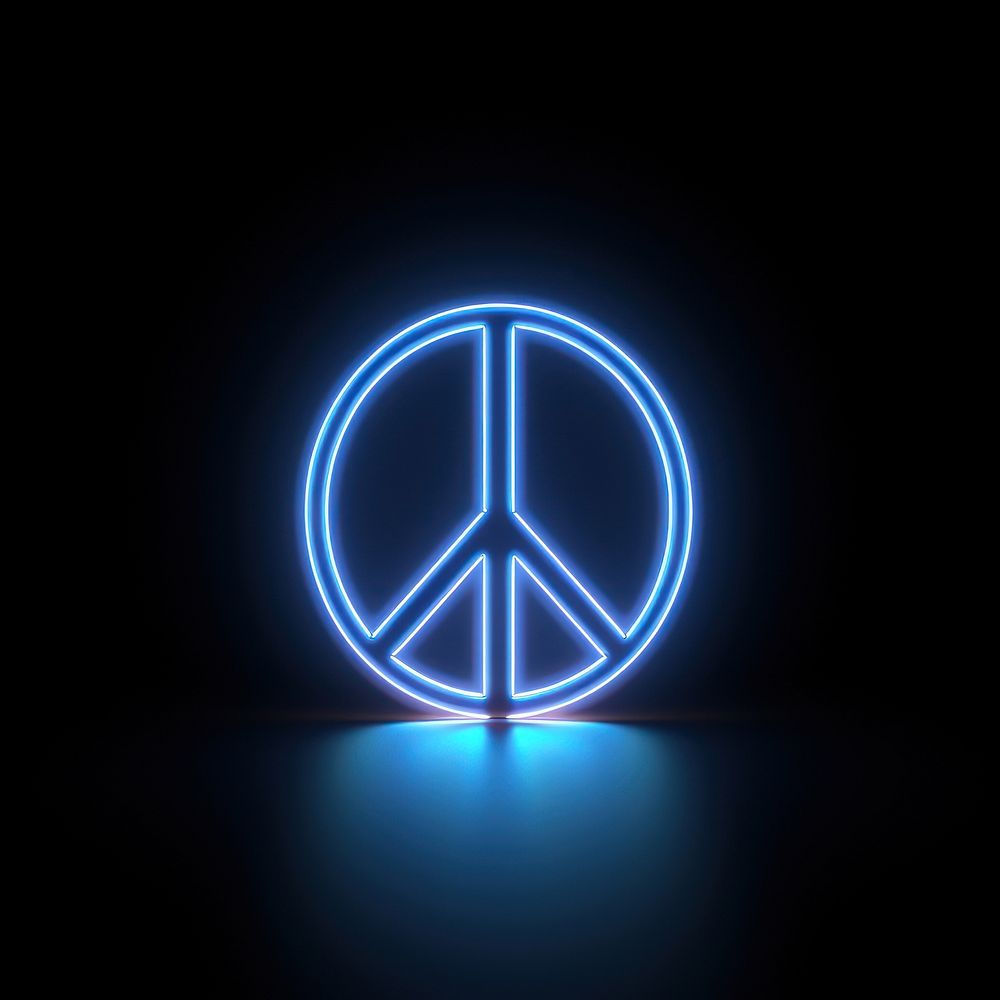 Peace Sign light lighting symbol.