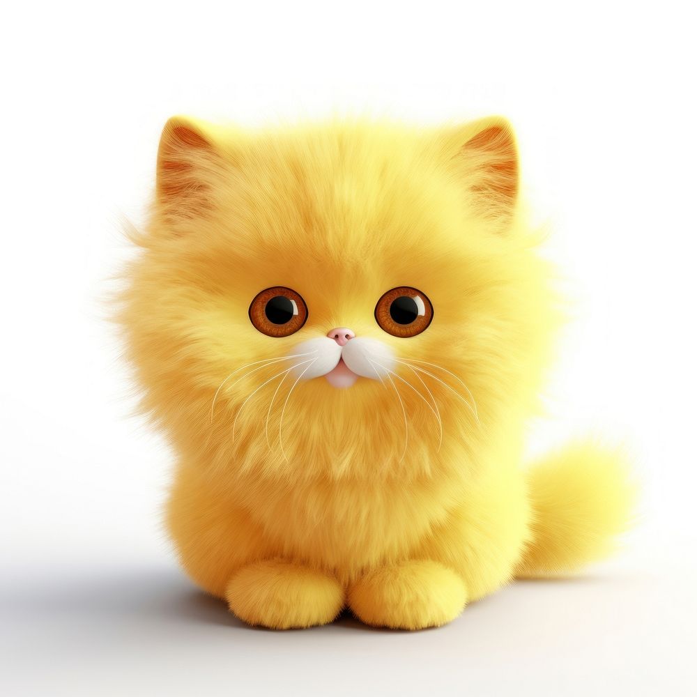Cat cartoon mammal animal yellow.