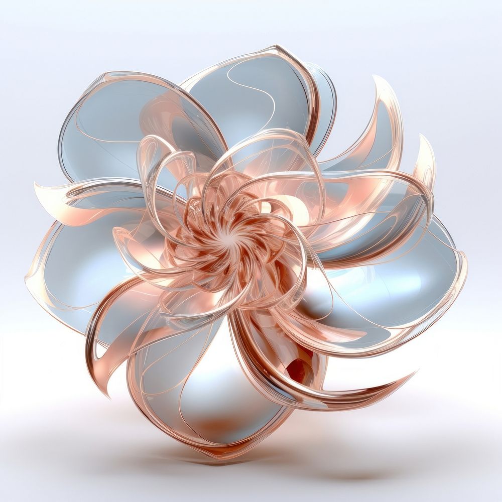 3d render of a flower in surreal abstract style jewelry pattern accessories.