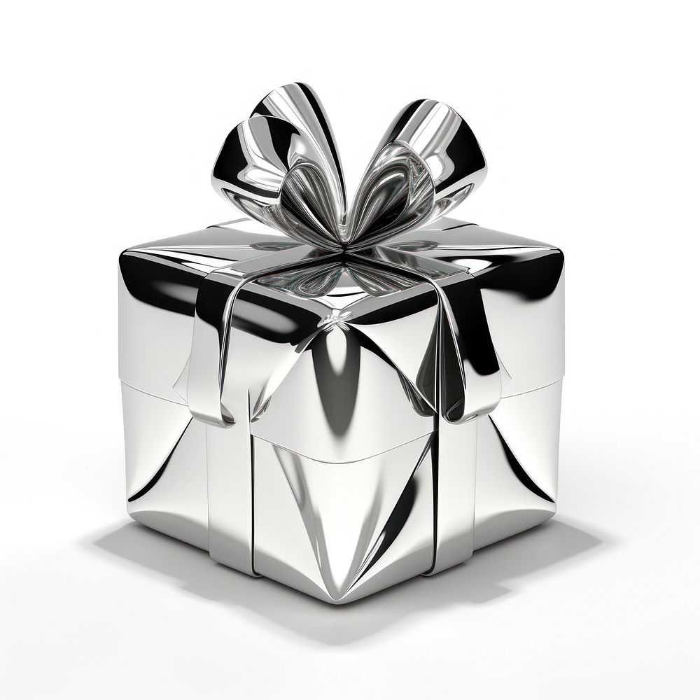 3d render of a gift in surreal abstract style white background celebration decoration.