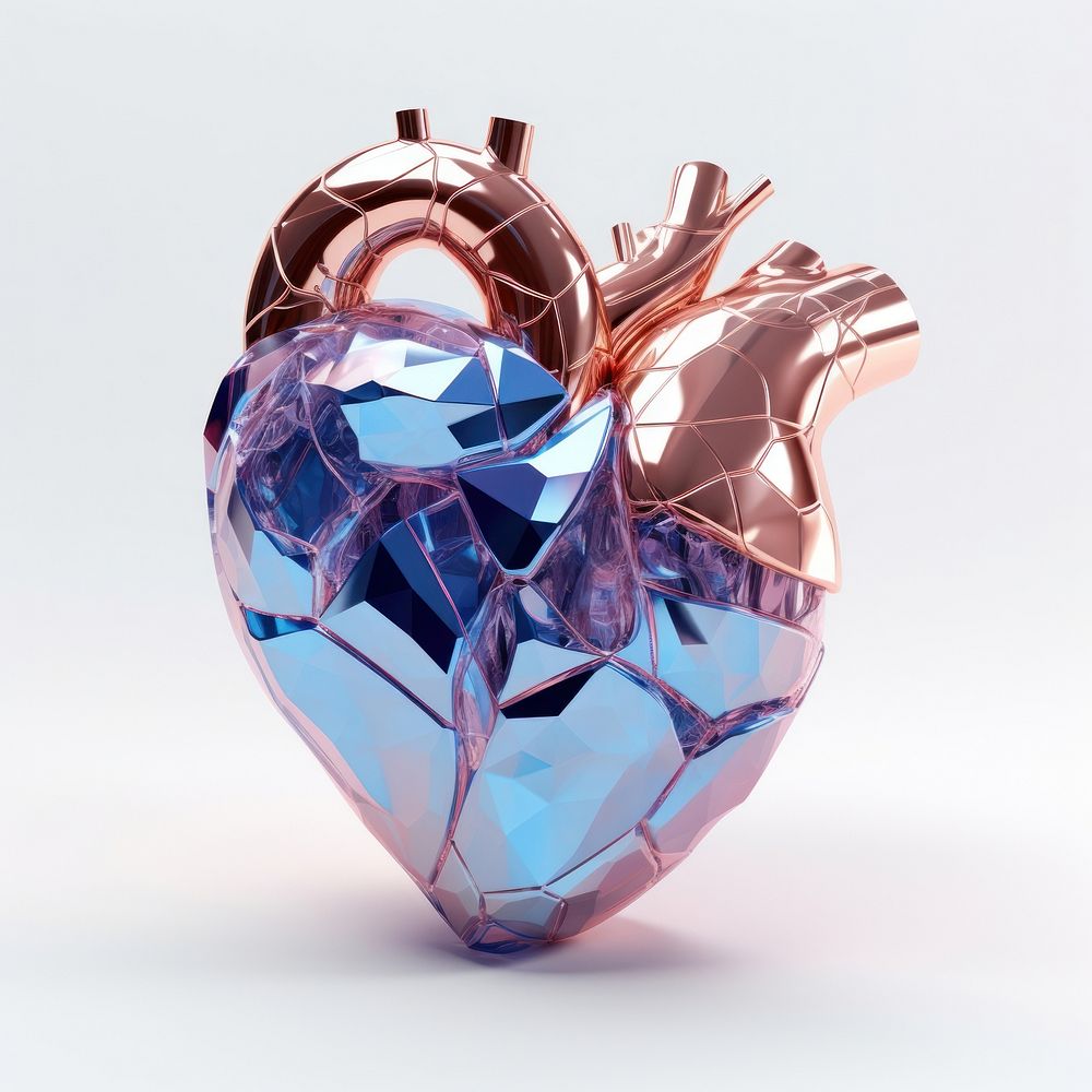 Heart gemstone jewelry metal.