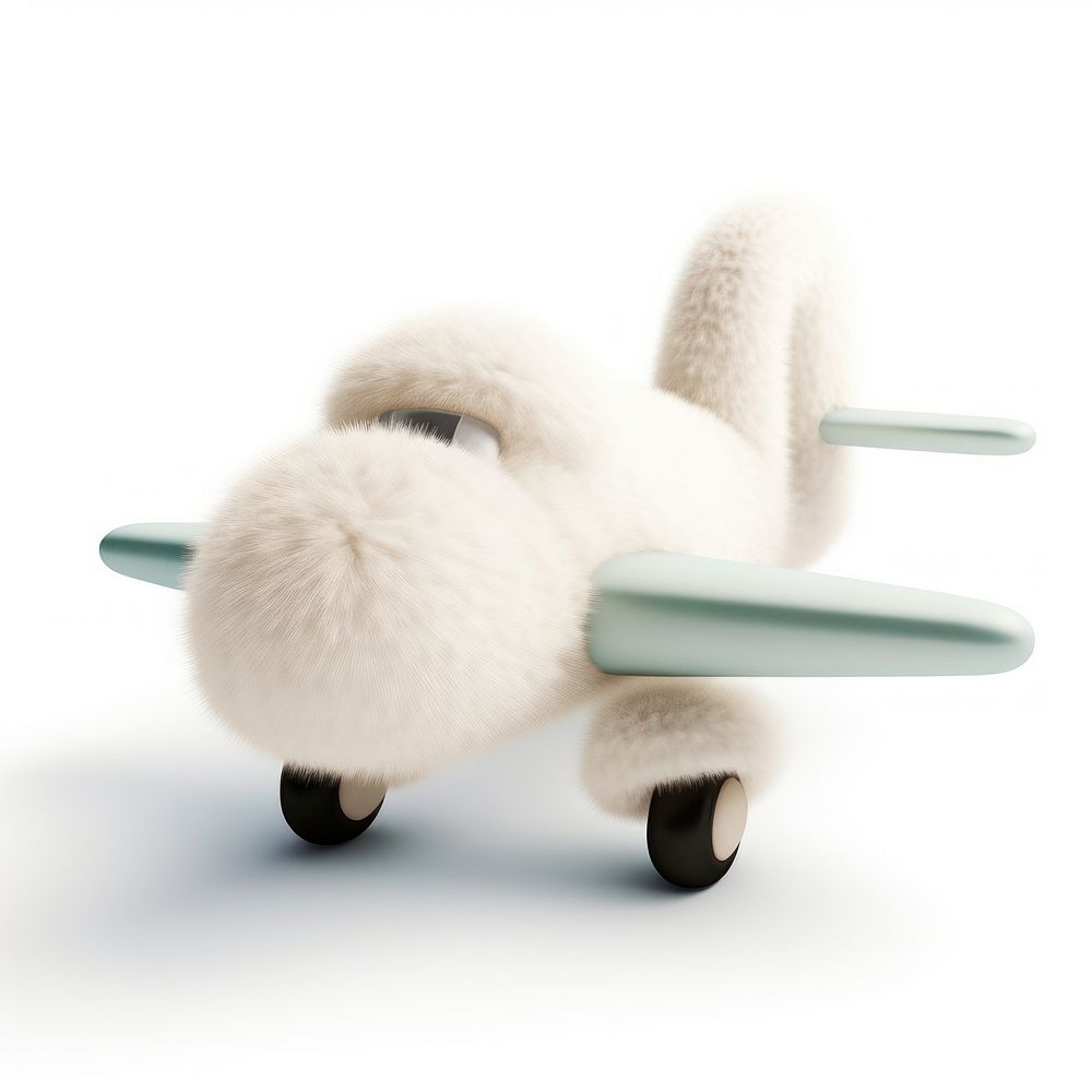 Airplane white toy pet.