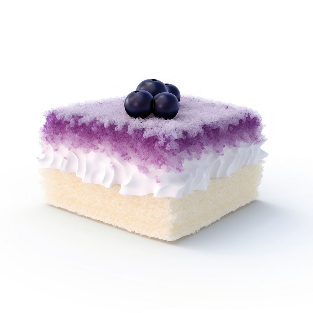 Blueberry cake dessert icing.
