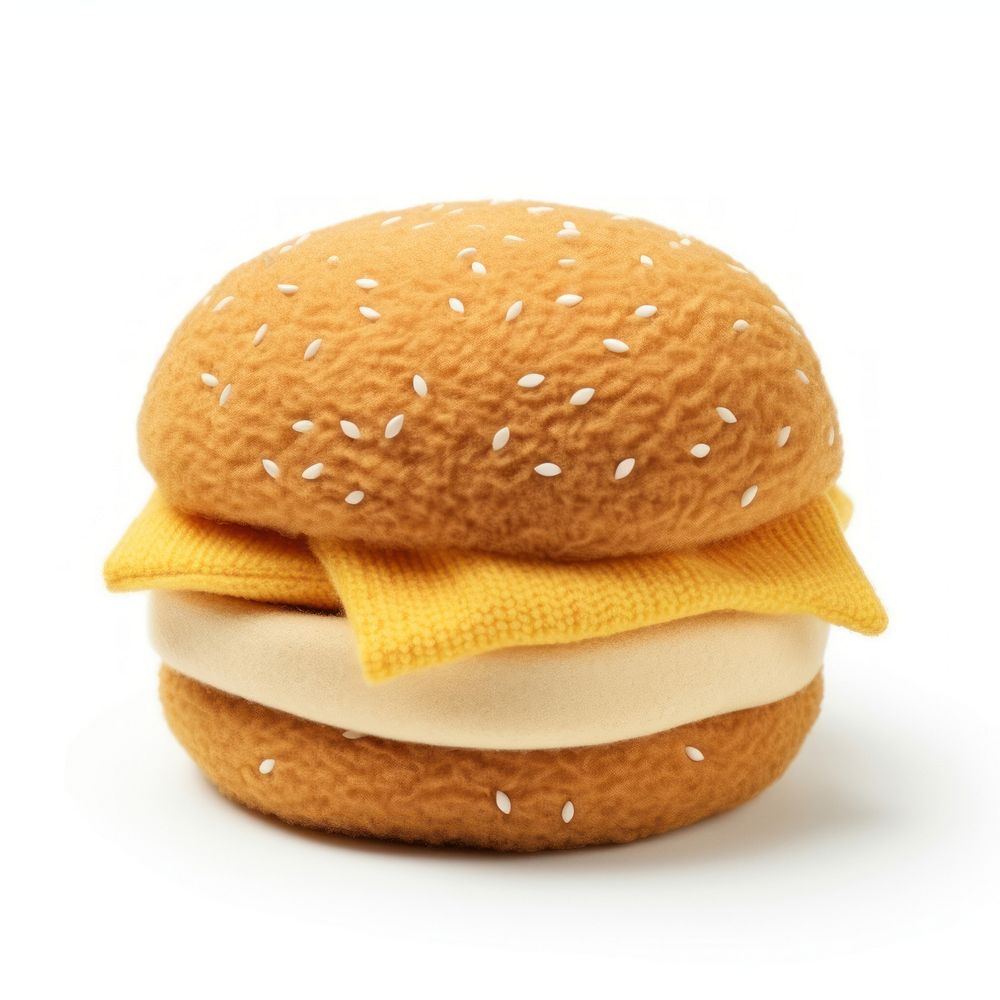 Burger bread food white background.