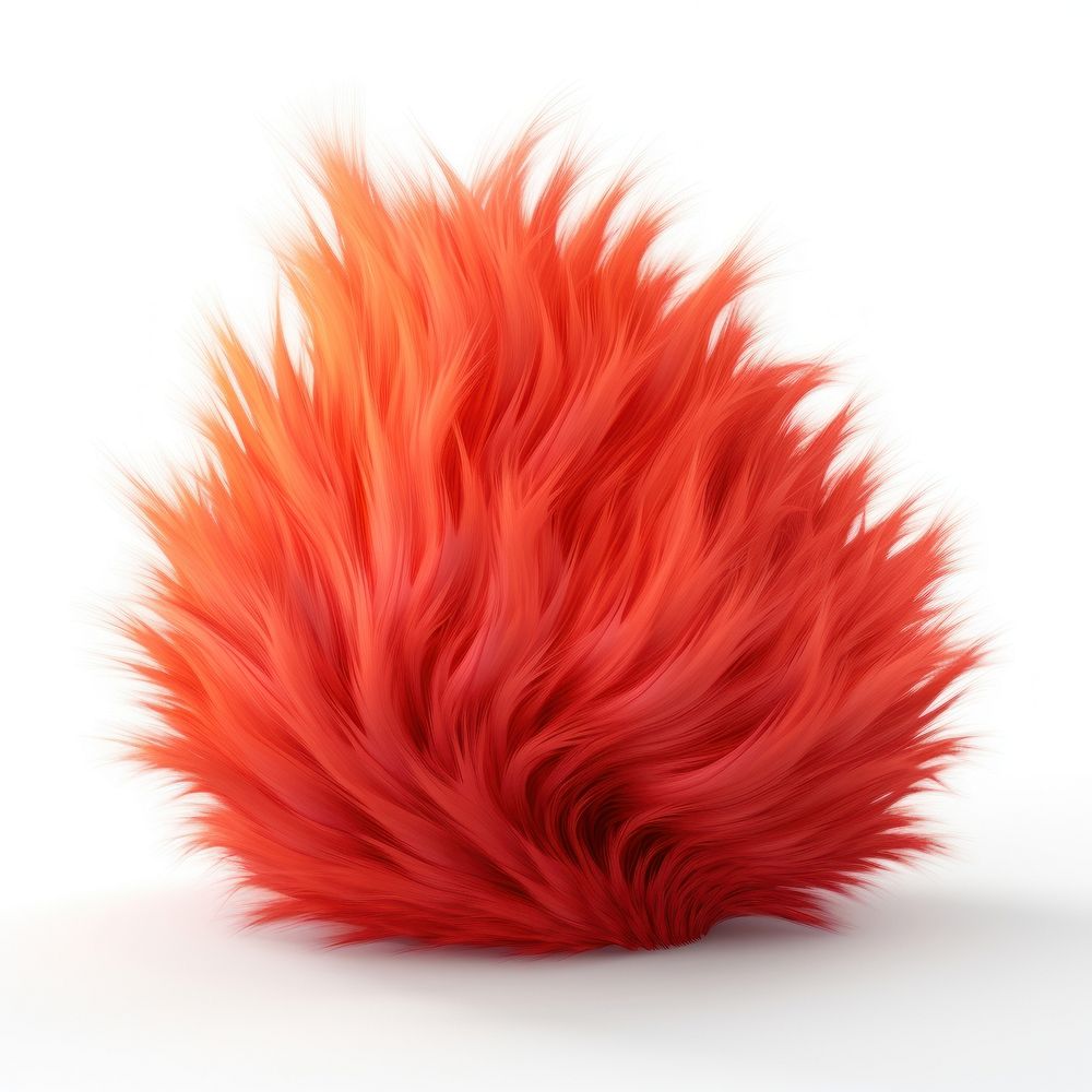 Red white background accessories porcupine.