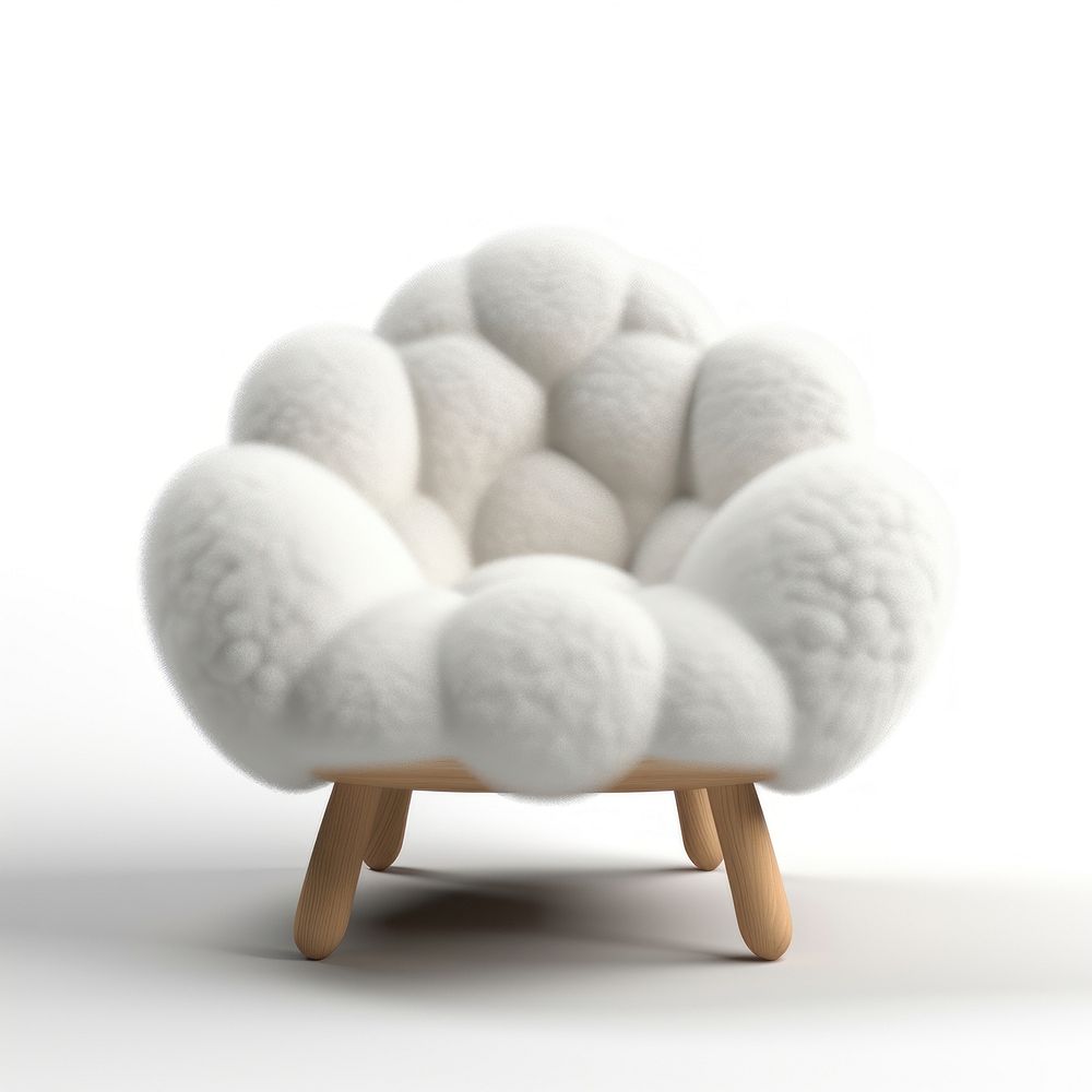 Furniture armchair white white background.