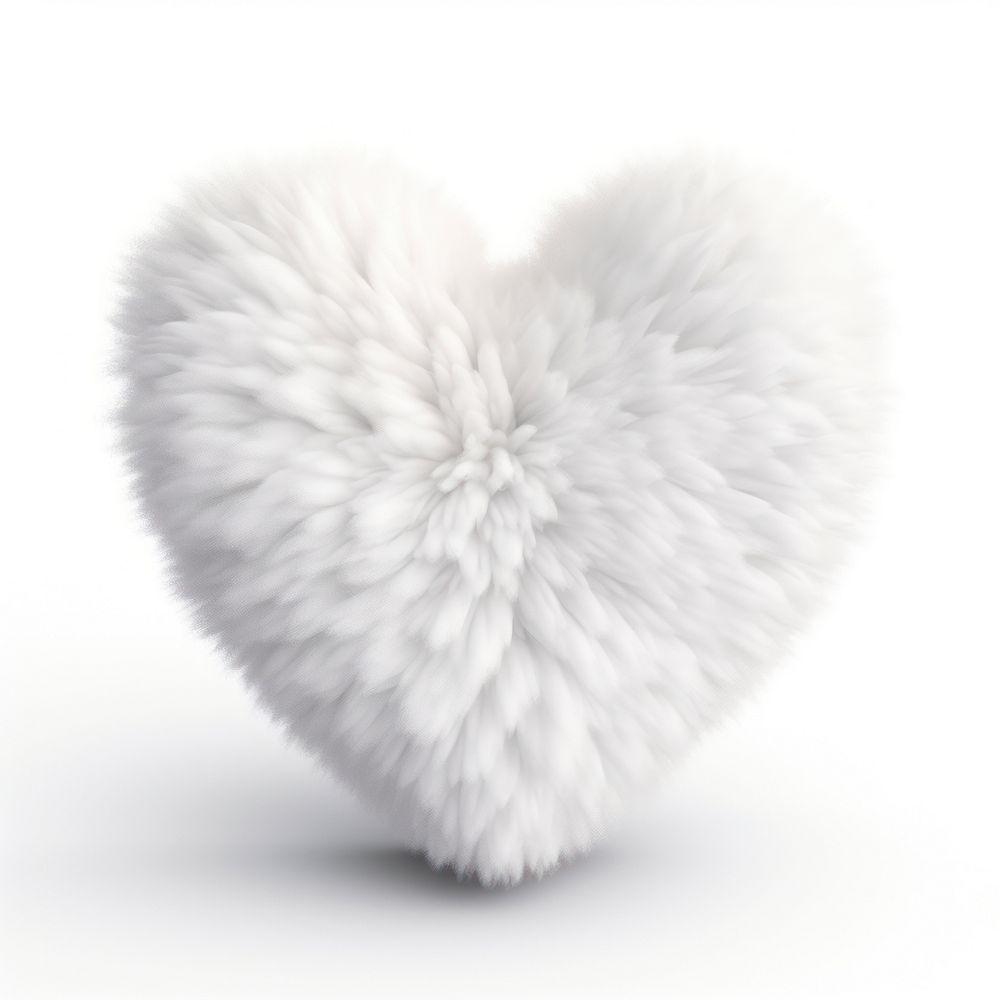 Heart cute white white background softness.