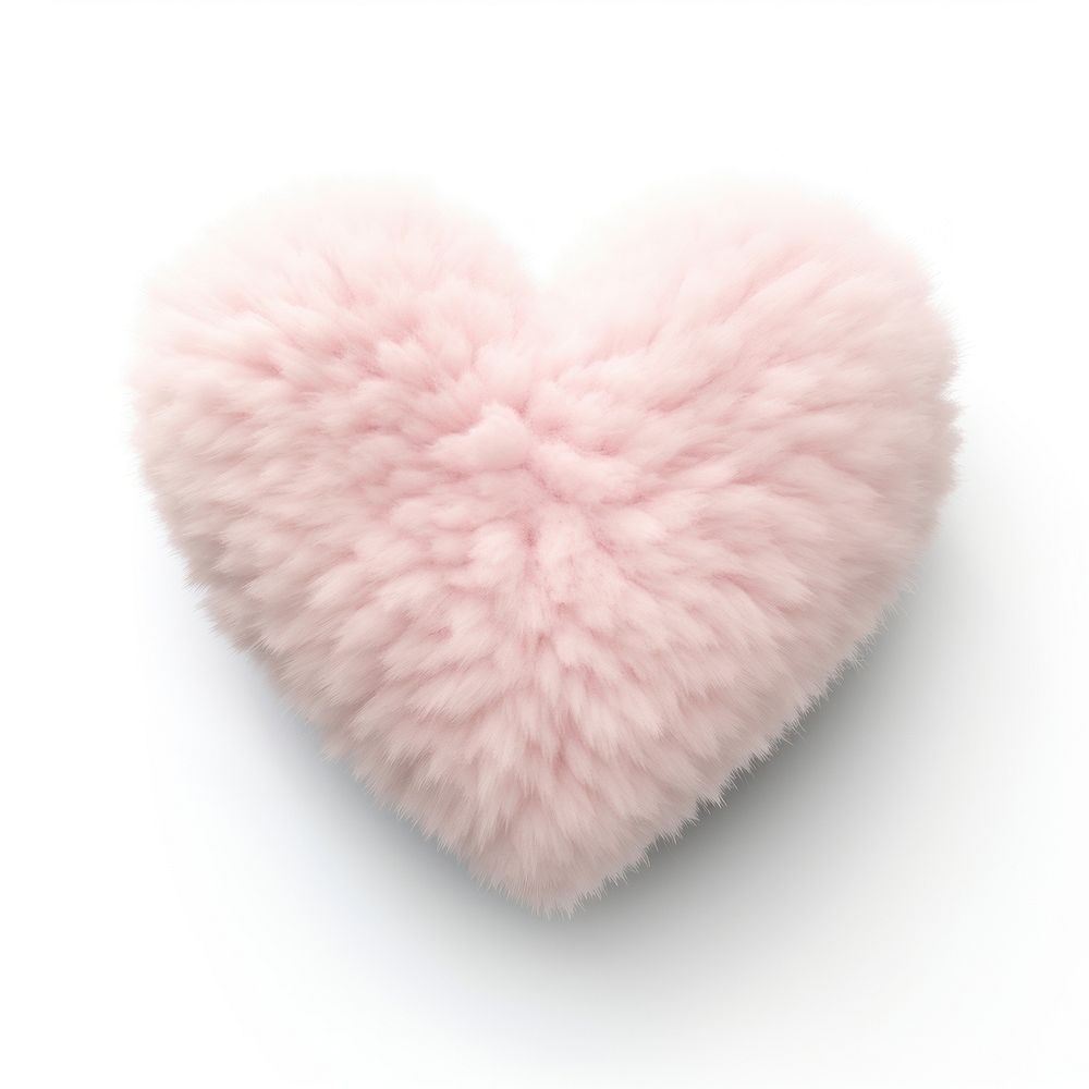 Heart cute white background softness textile.