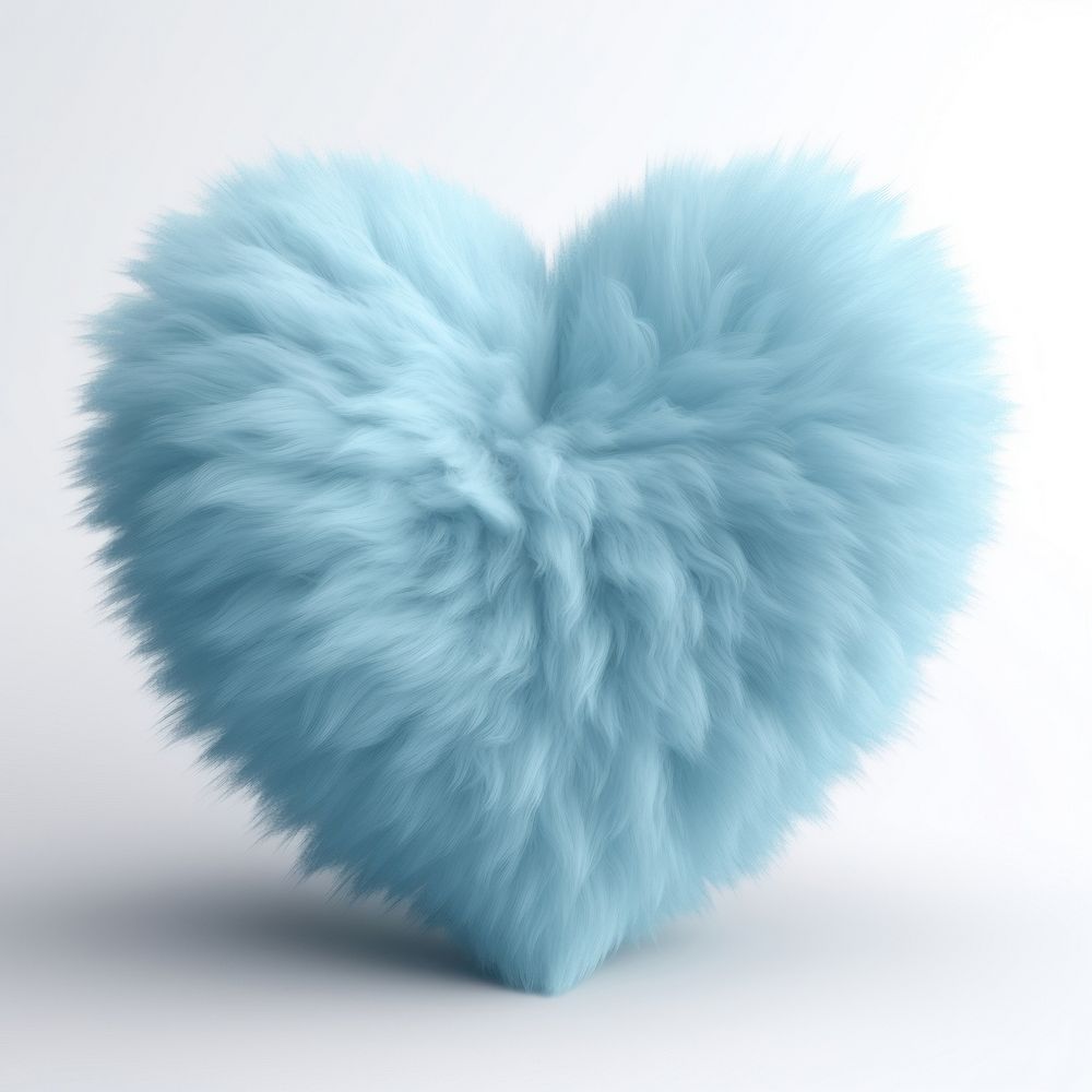 Turquoise heart blue softness.