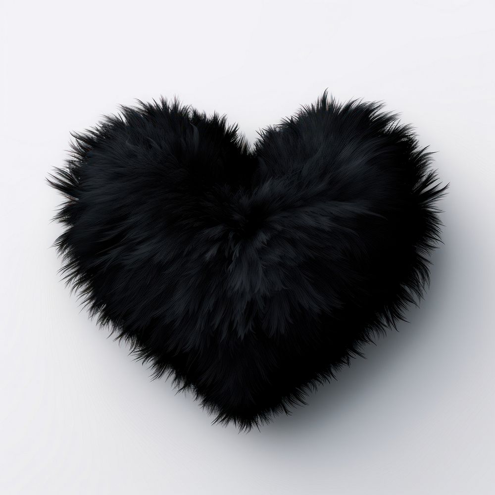 Heart black fur softness.