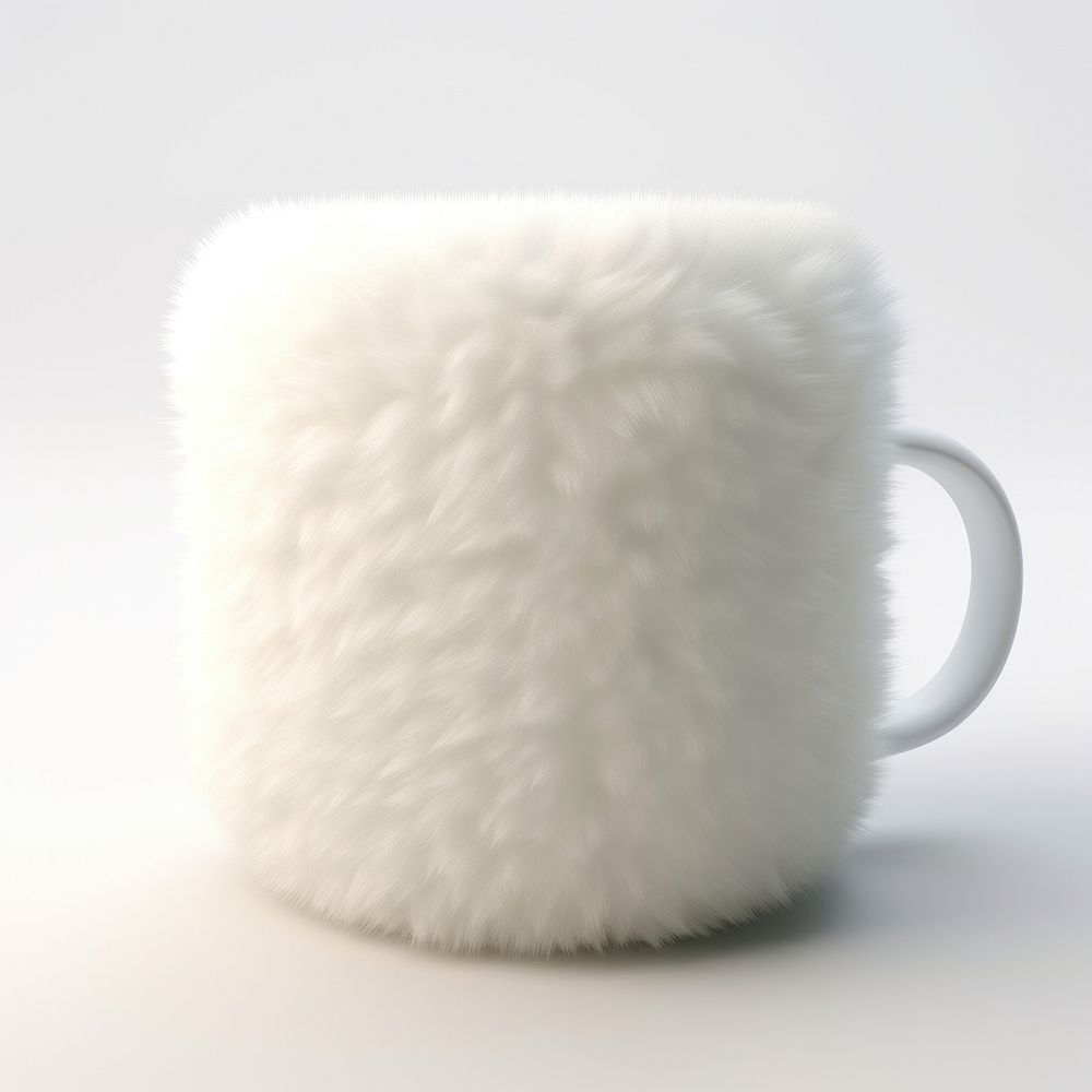 Mug white cup white background.