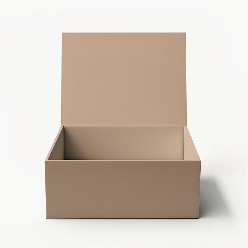 Opened brown parcel cardboard box