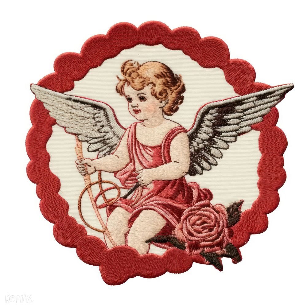 Cupid angel red representation.