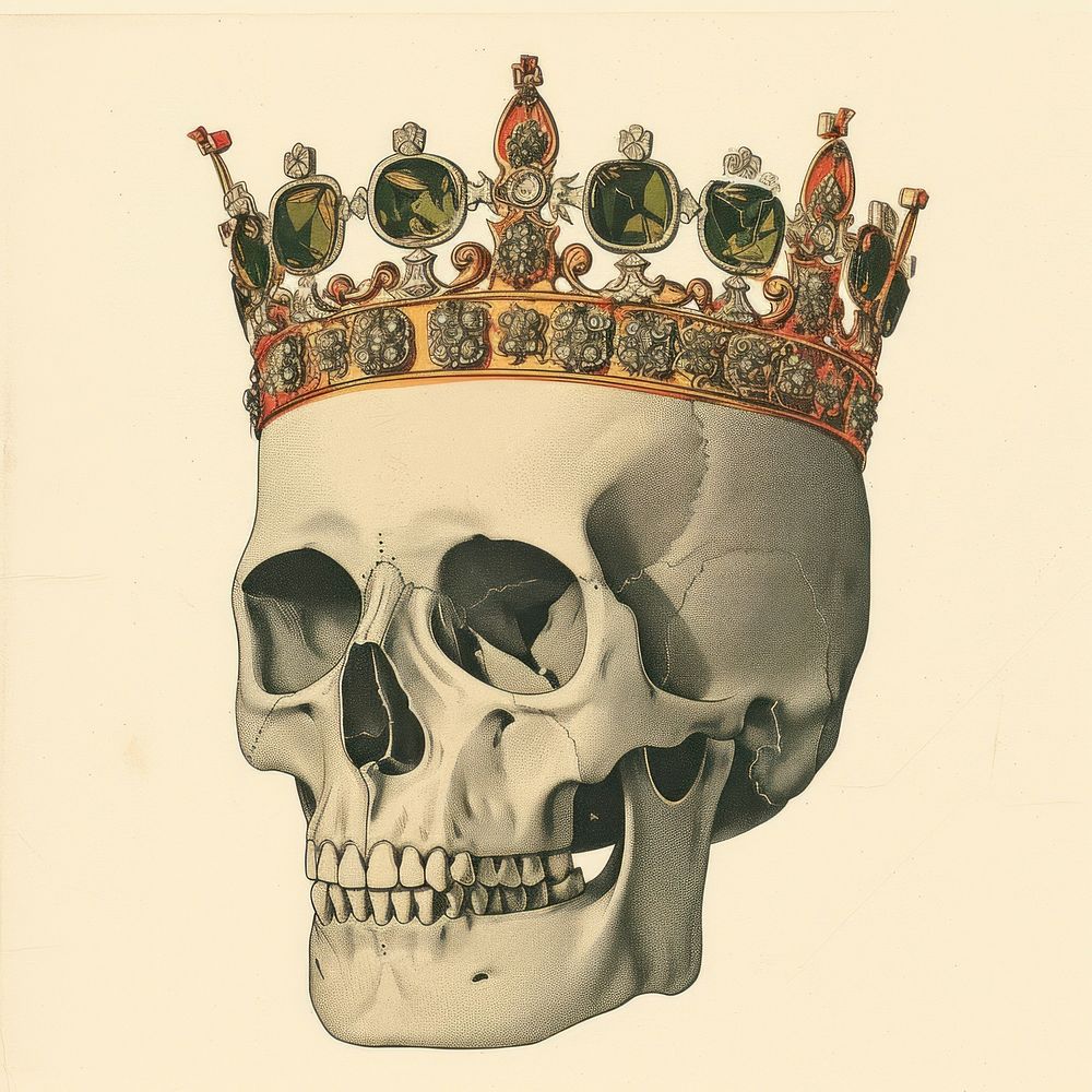 Skull wearing the crown accessories accessory history.