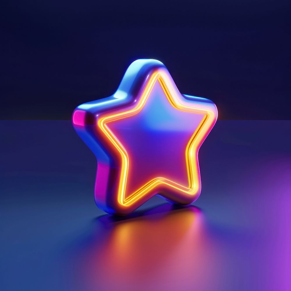 Yellow star light purple symbol.