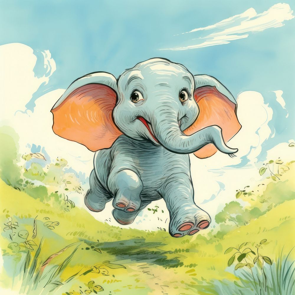 Cute elephant animal mammal representation.
