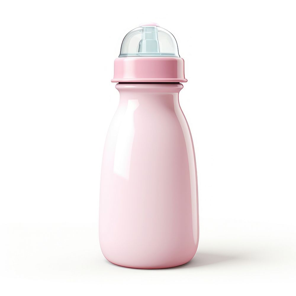Baby bottle with lid white background refreshment drinkware.