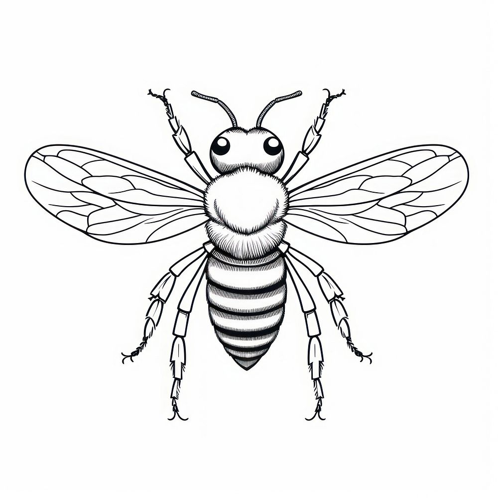 Bee insect animal sketch.