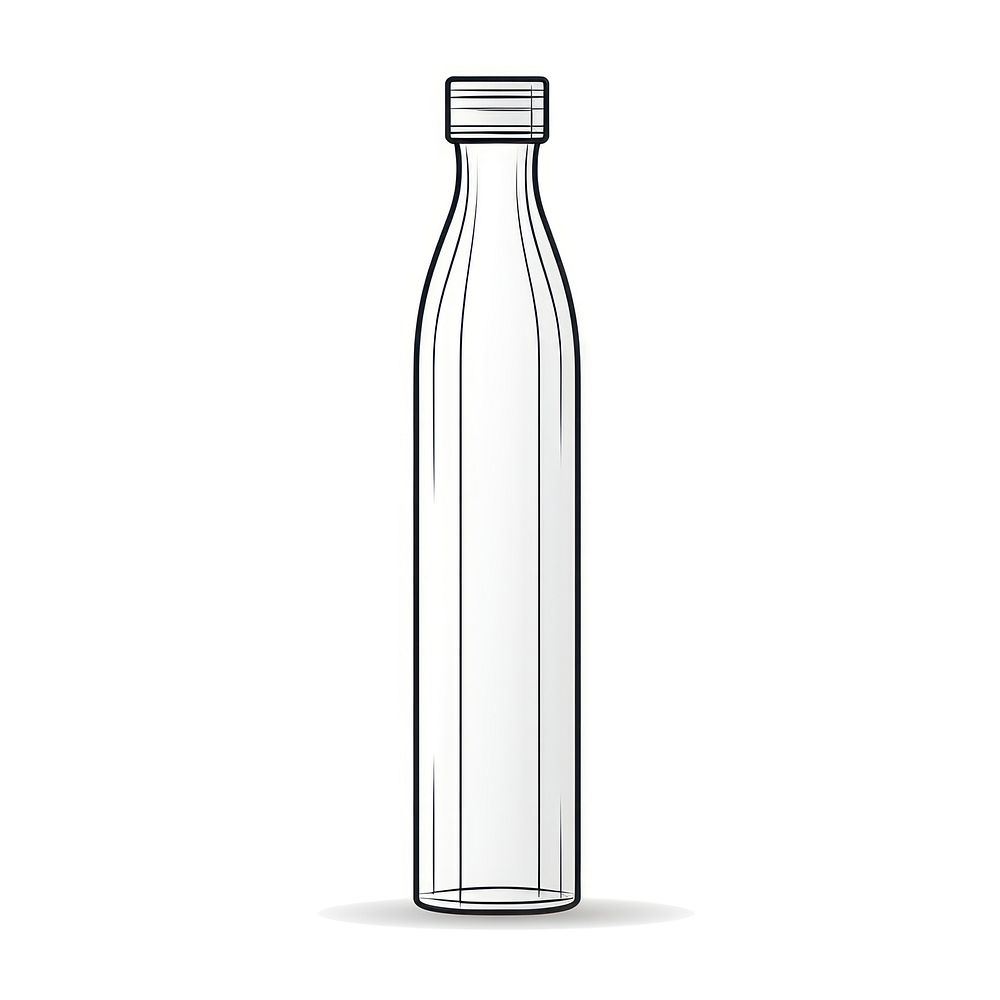 Bottle glass white background transparent.