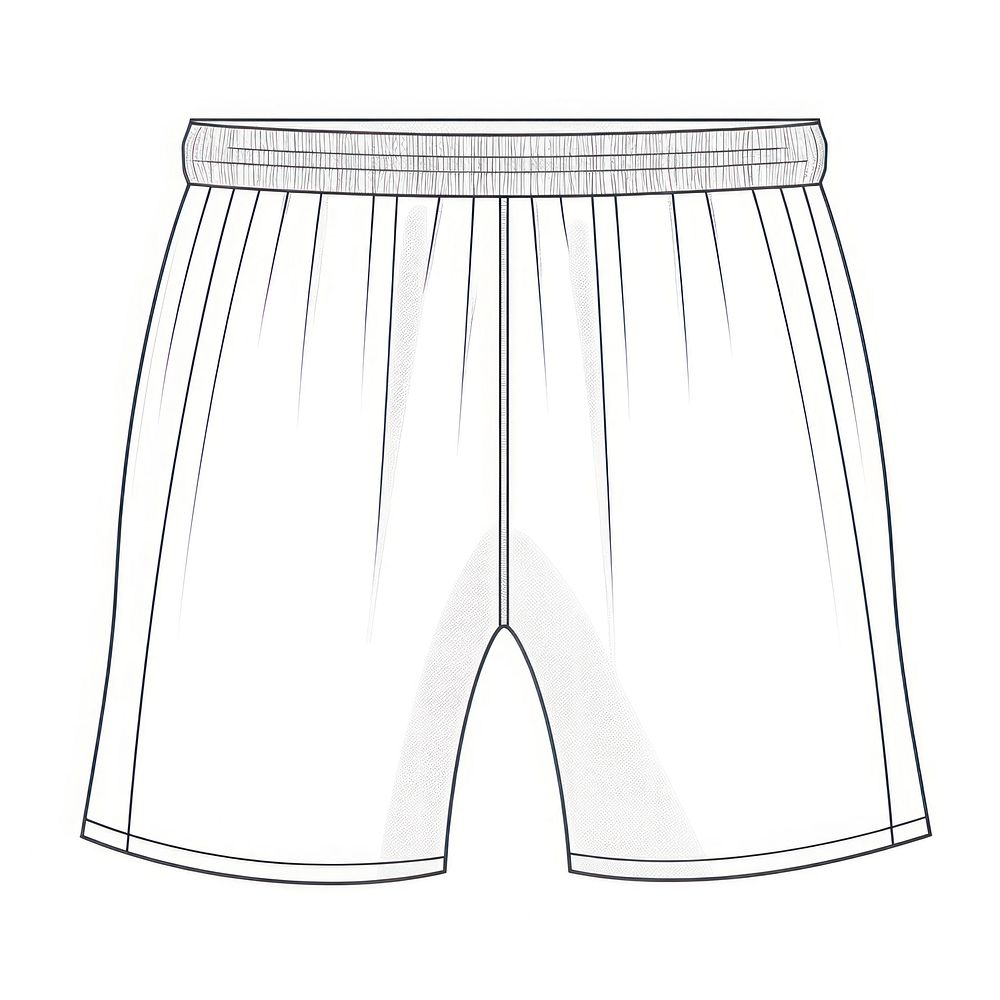 Shorts trunks sketch line.