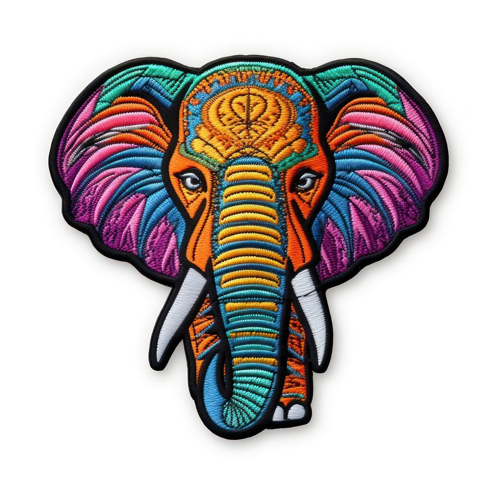 Bright color elephant cartoon wildlife animal mammal.
