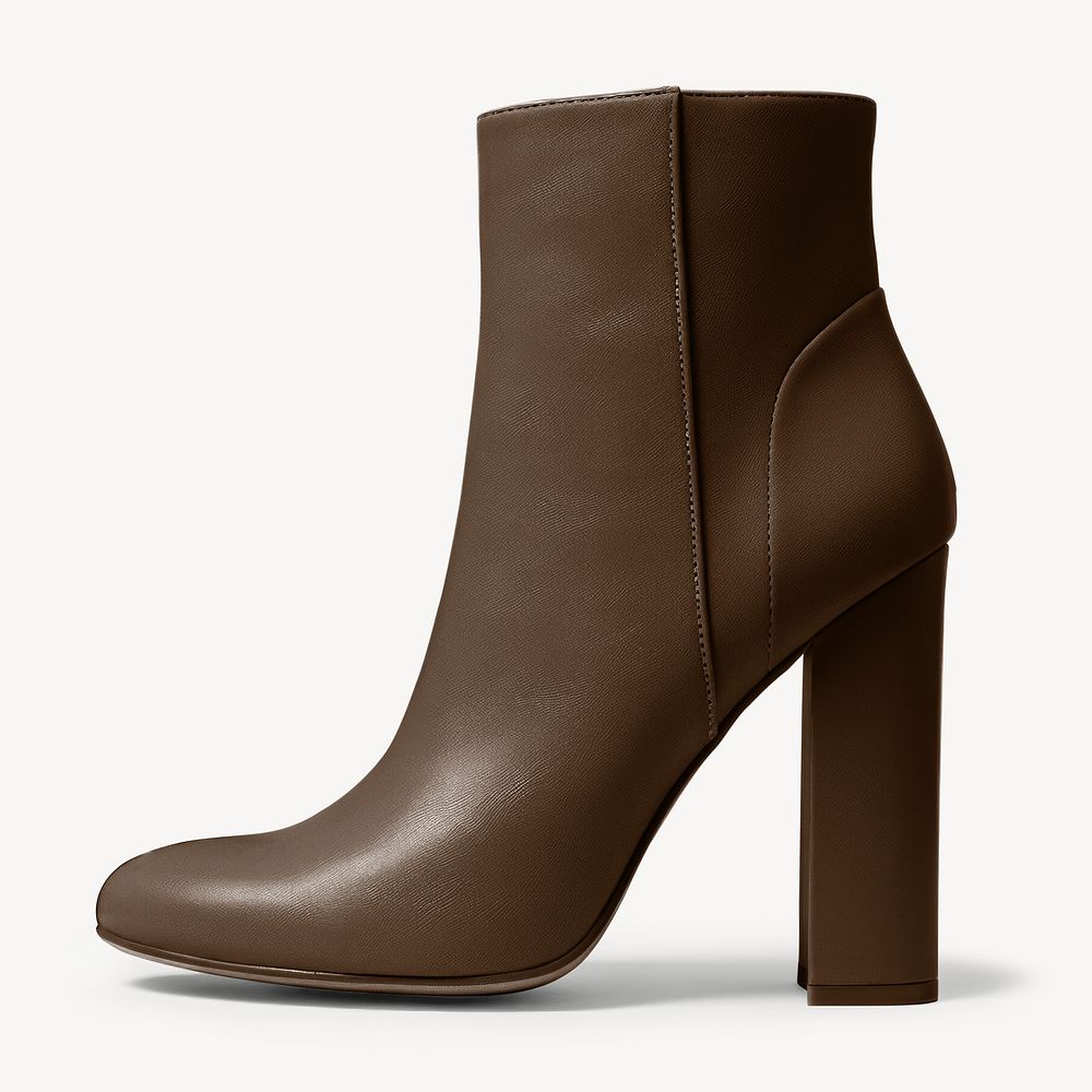 Brown high heel chelsea boots
