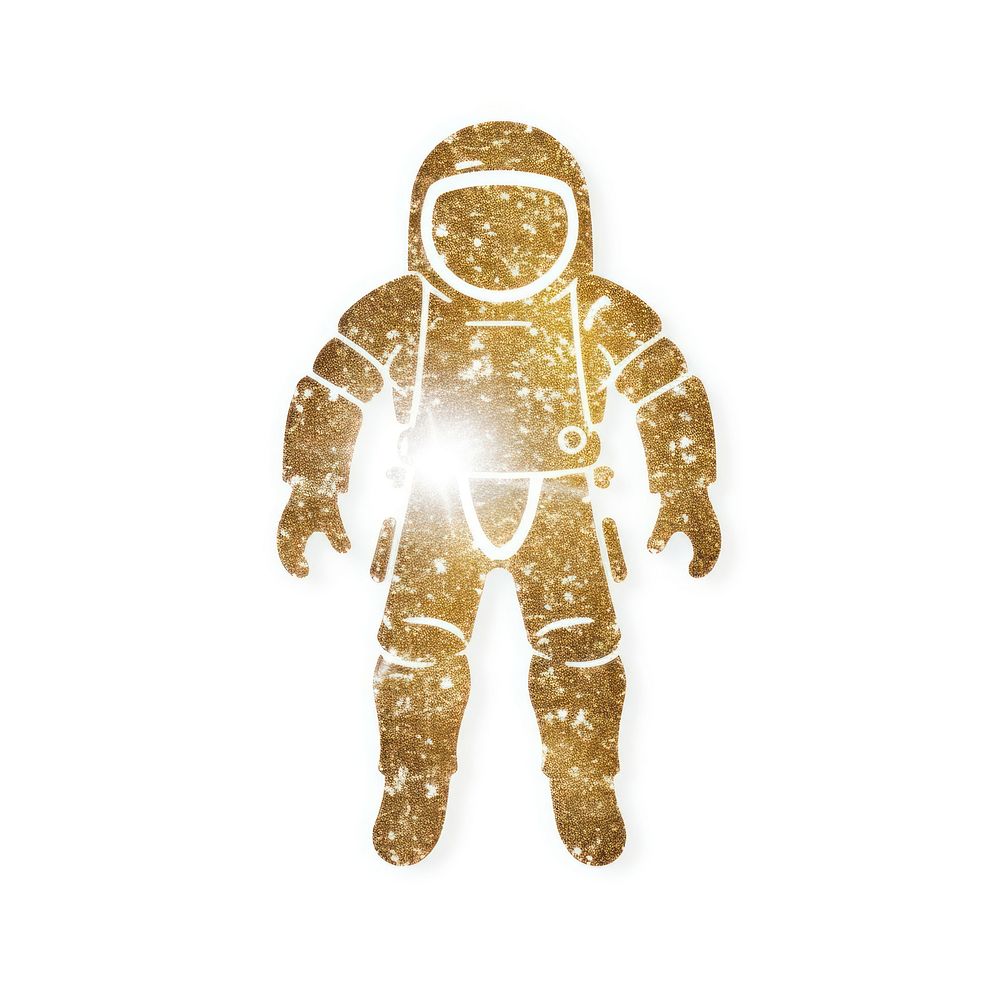 Astronaut icon white background confectionery futuristic.