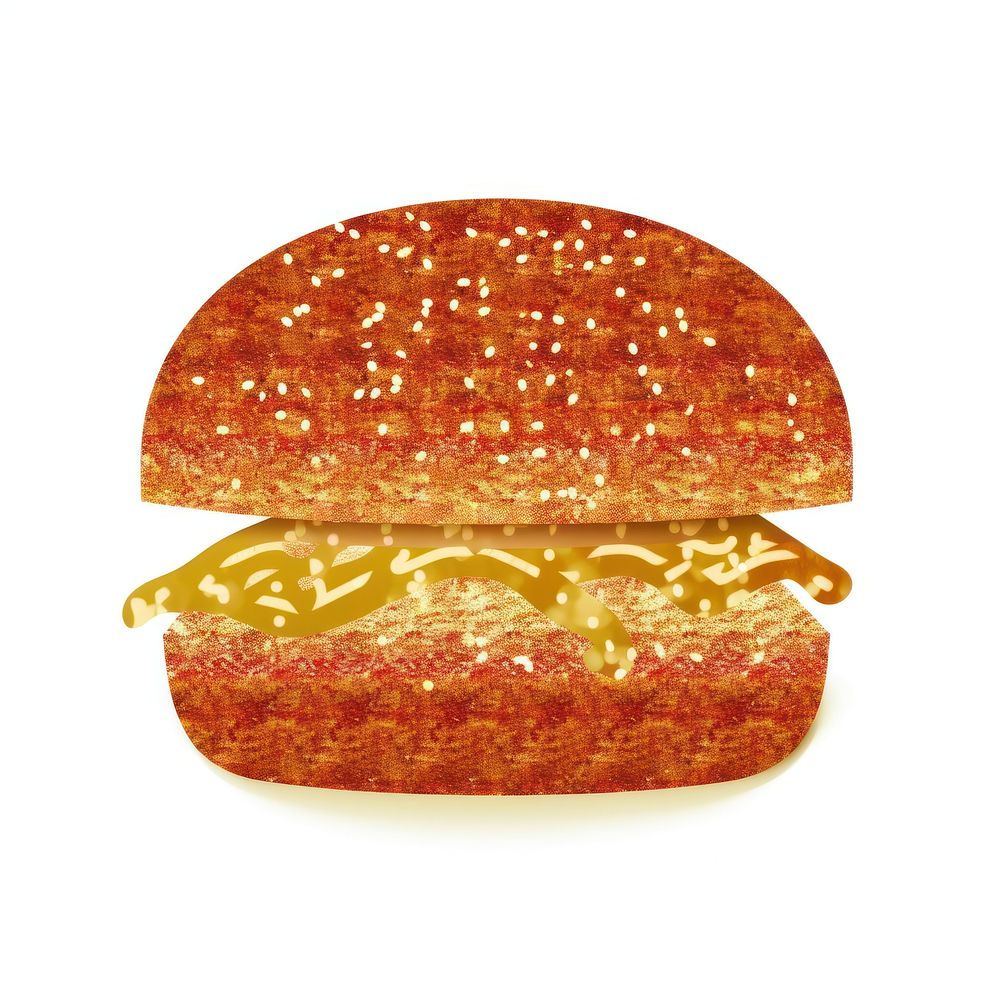 Burger icon bread food white background.