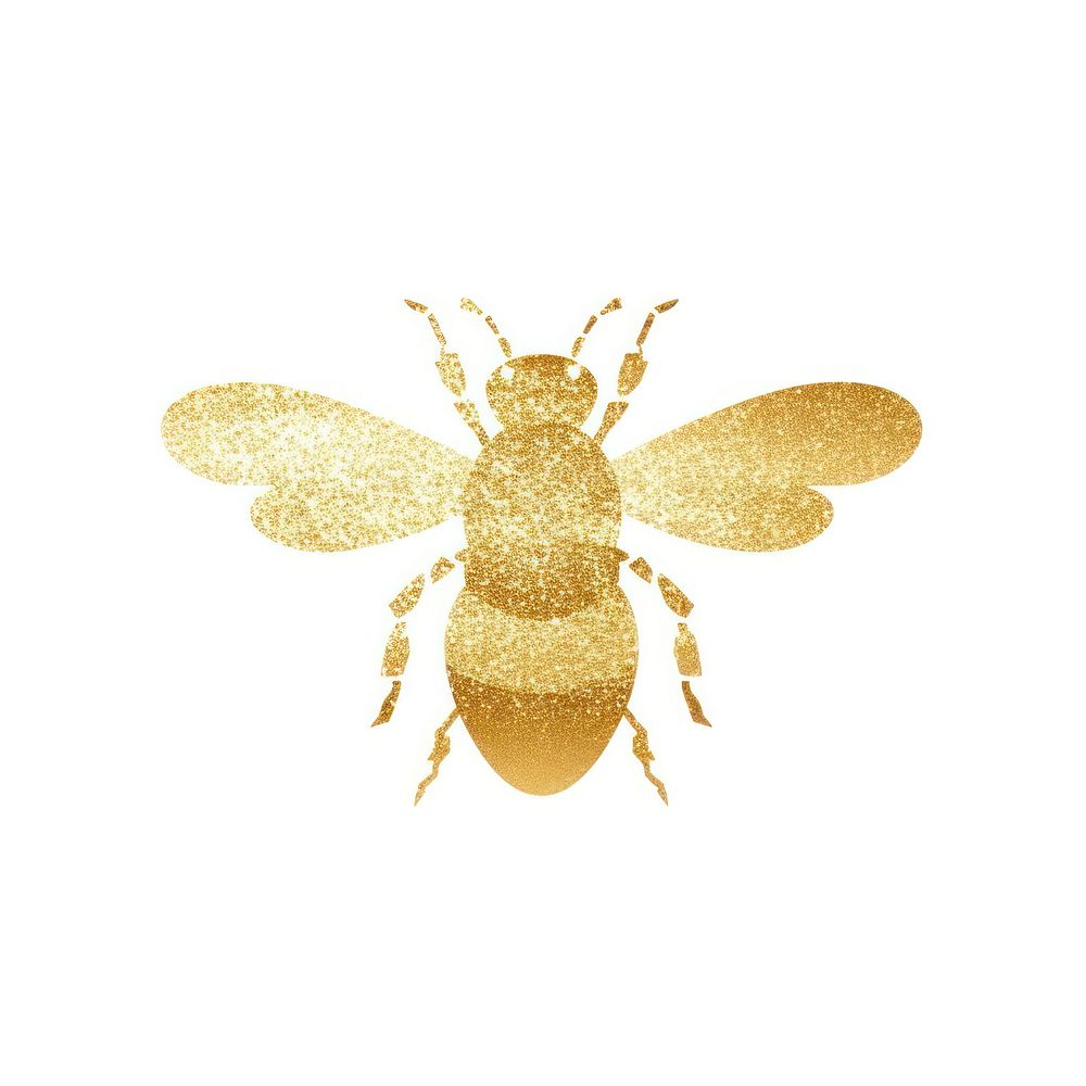 Bee icon insect animal white background.