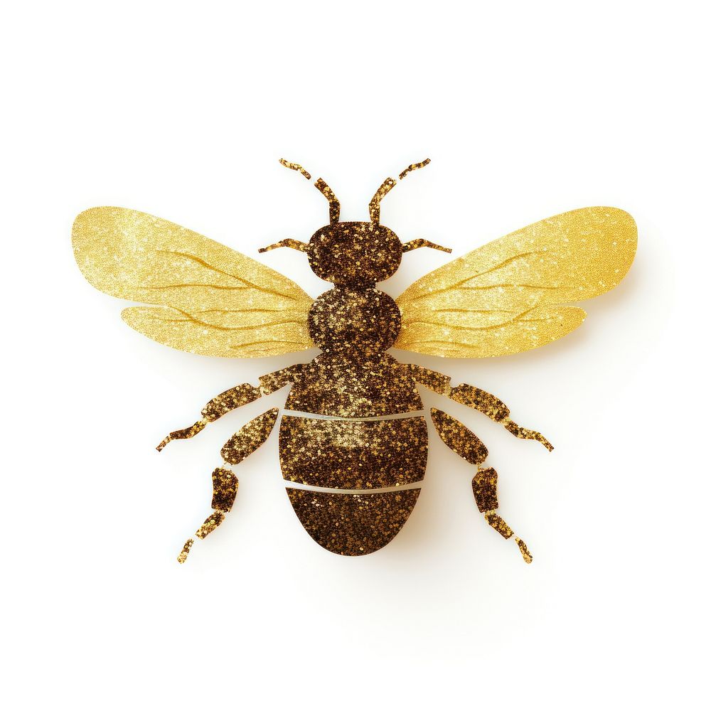 Bee icon animal insect white background.