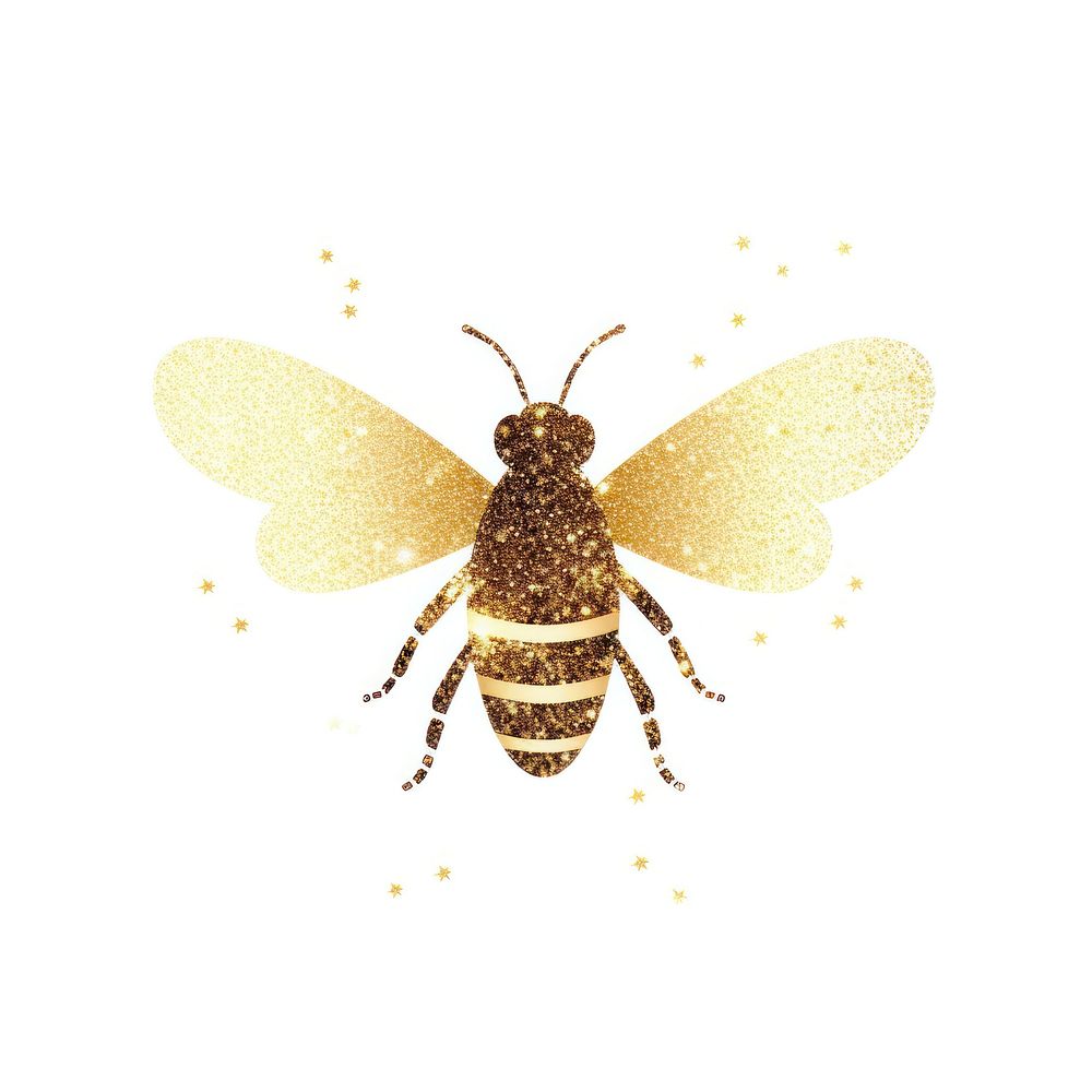 Bee icon insect animal white background.