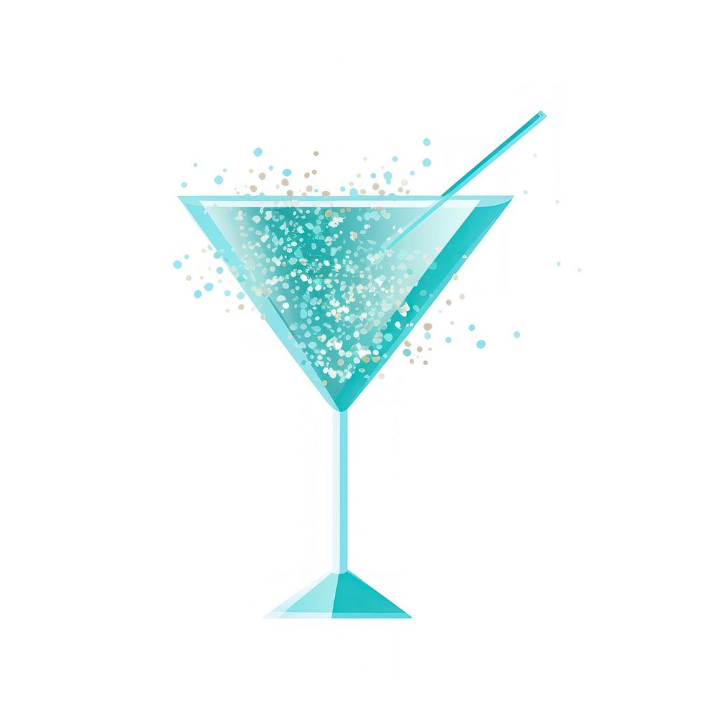 Cocktail icon martini drink white background.