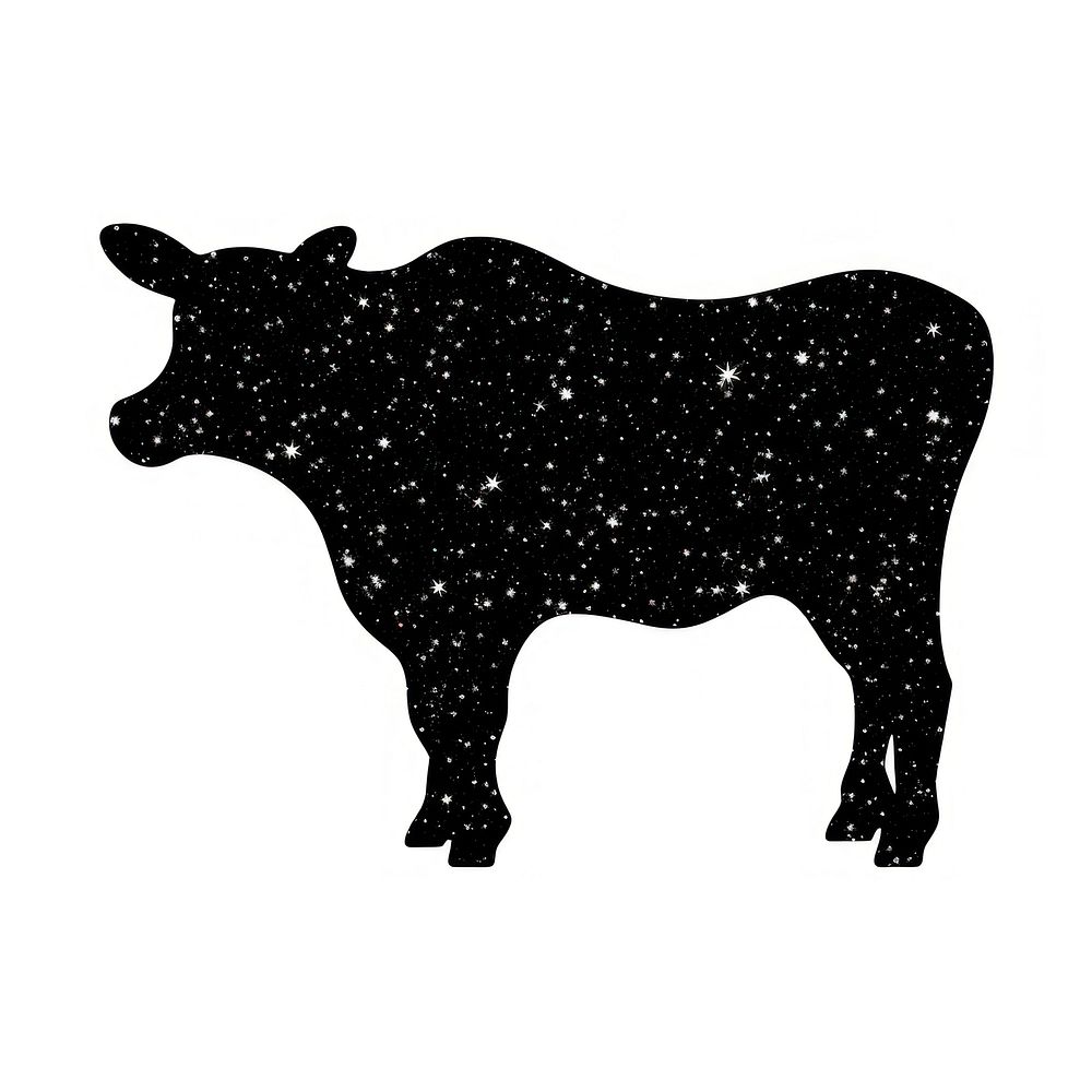 Cow icon silhouette livestock cattle.
