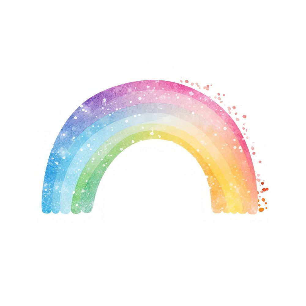 Rainbow icon shape white background creativity.