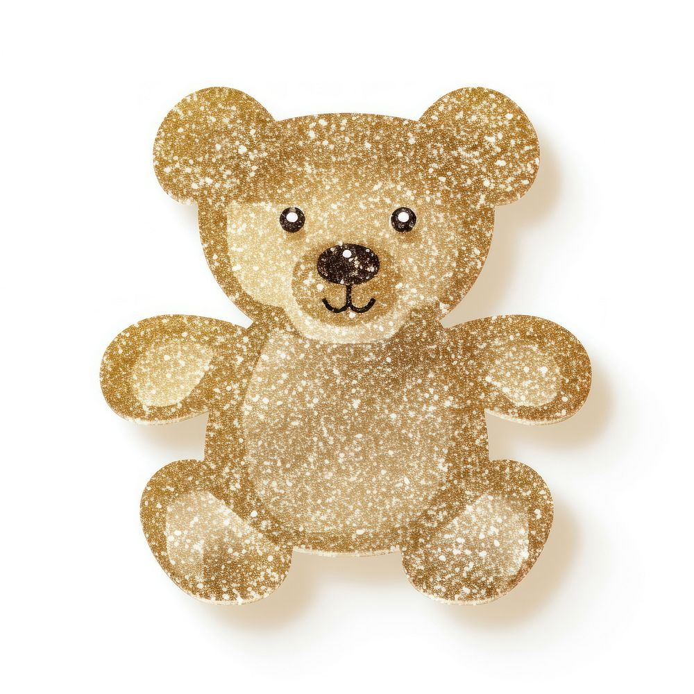 Teddy bear icon shape toy white background.