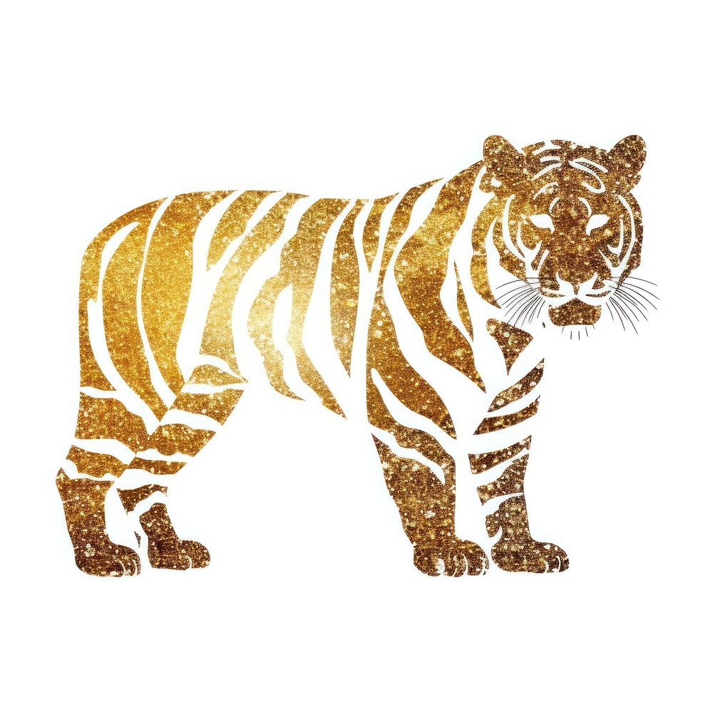 Tiger icon wildlife leopard animal.