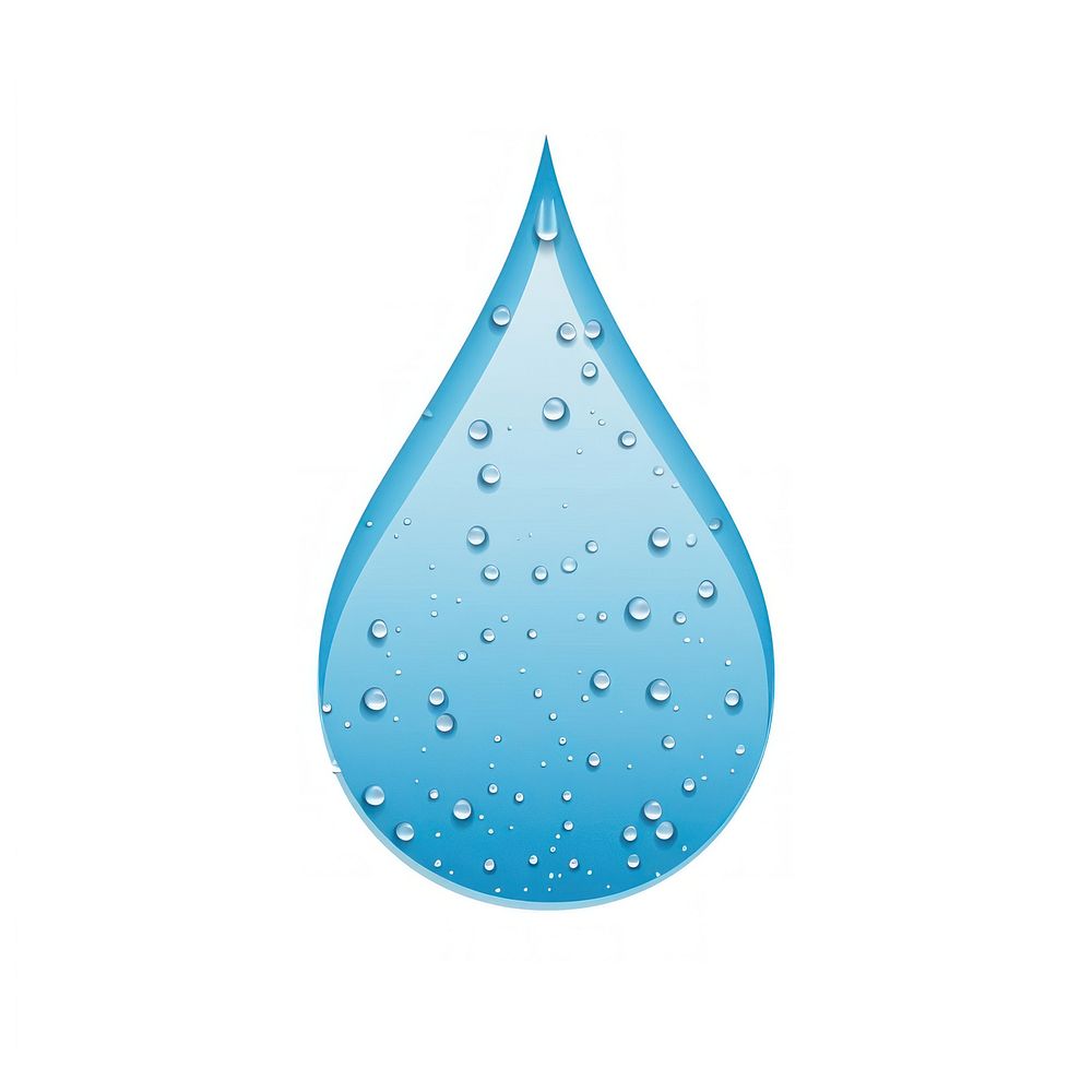 Water drop icon shape white background refreshment.
