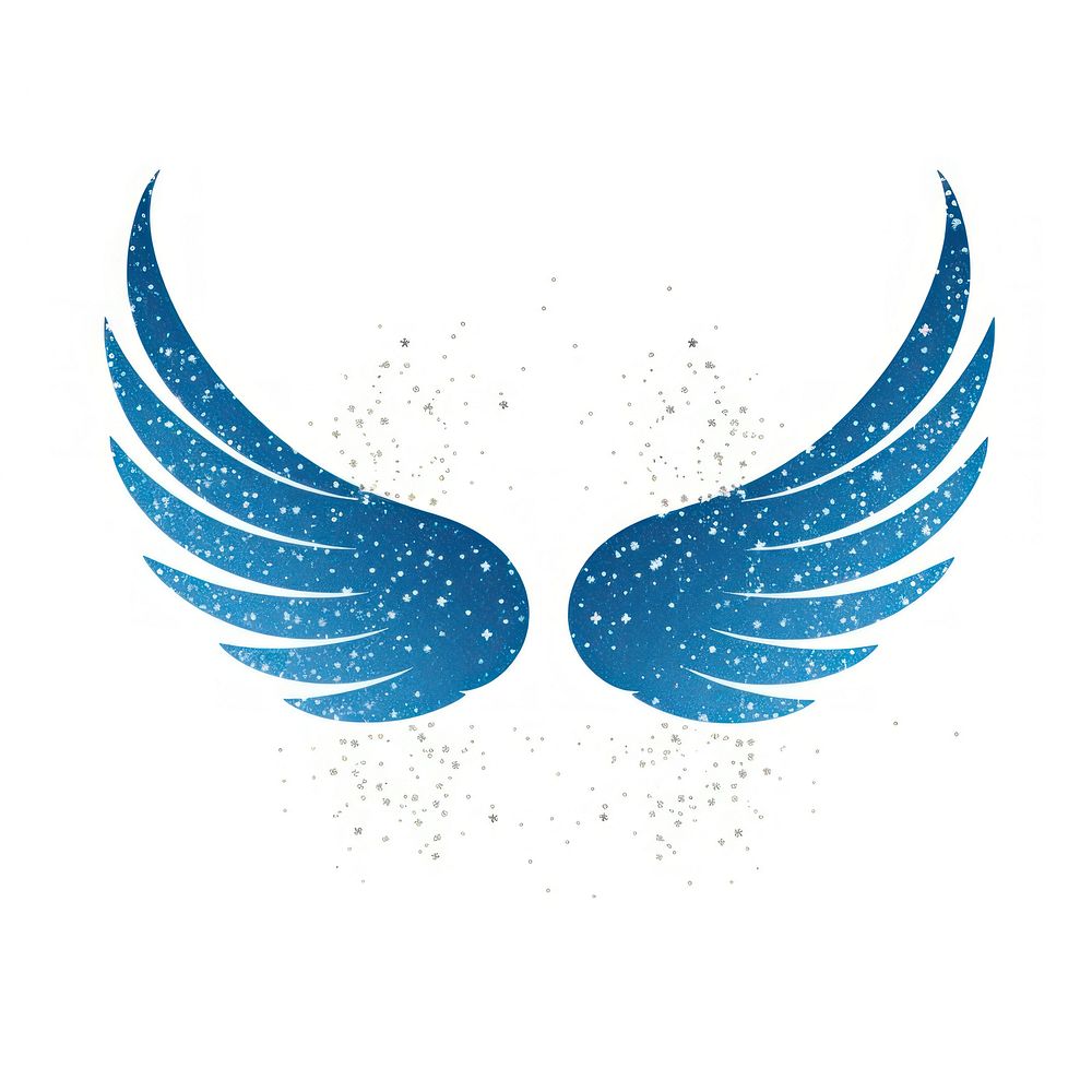 Wings icon symbol logo white background.
